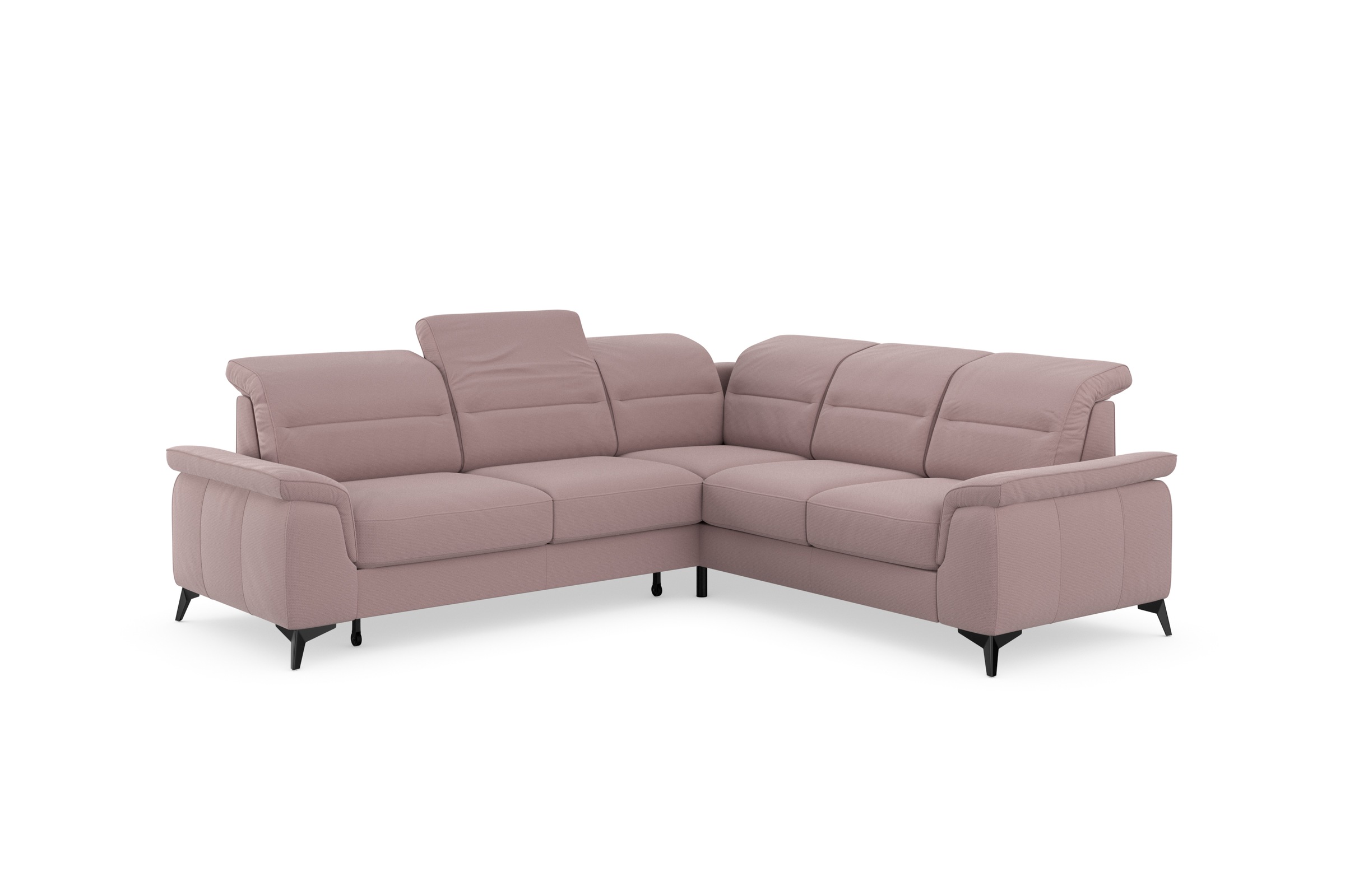 sit&more Ecksofa »Sinatra L-Form«, optinal mit Kopfteilverstellung und Armteilfunktion, Metallfüße