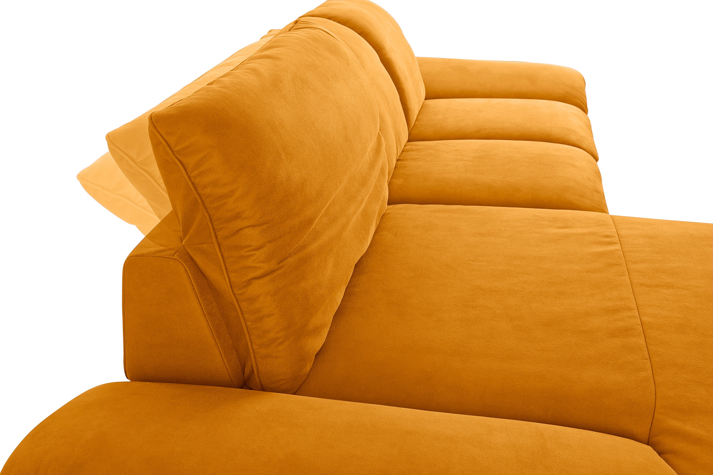 W.SCHILLIG Ecksofa »enjoy&MORE, Designsofa, bequem, zeitlos und elegant, L-Form«, mit Sitztiefenverstellung, Füße Chrom glänzend, Breite 340 cm