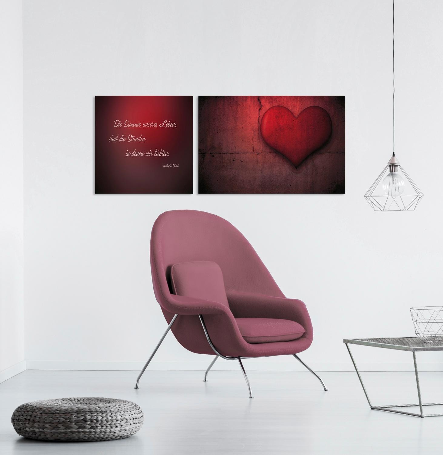 queence Leinwandbild »Sünden«, Herz-Herzbilder-Kunst-Modern-Spa-Spa Bilder- günstig online kaufen