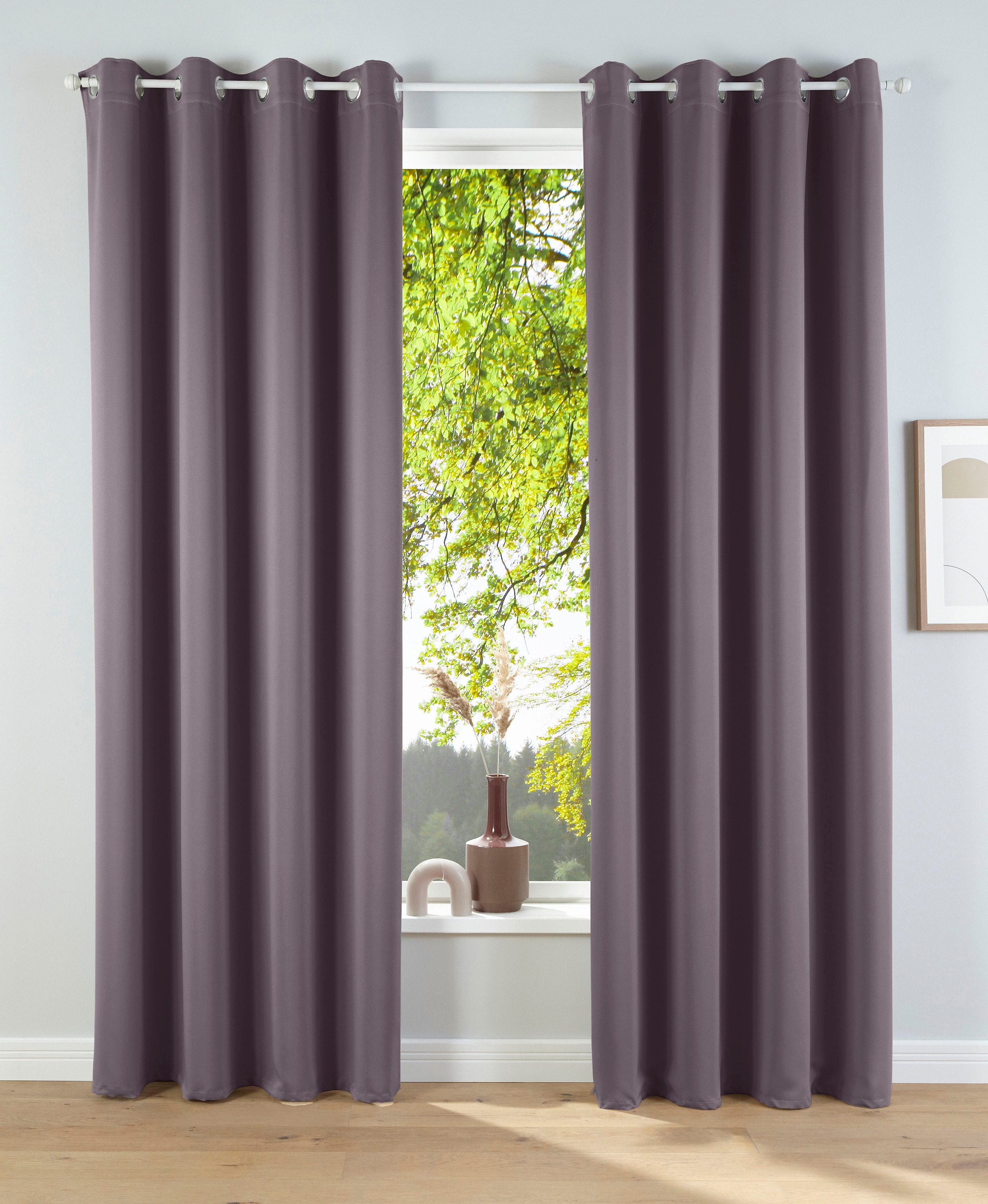 my home Verdunkelungsvorhang »Solana« Ösen 2 Stk. tlg. 2-er Set, Breite 140 günstig online kaufen