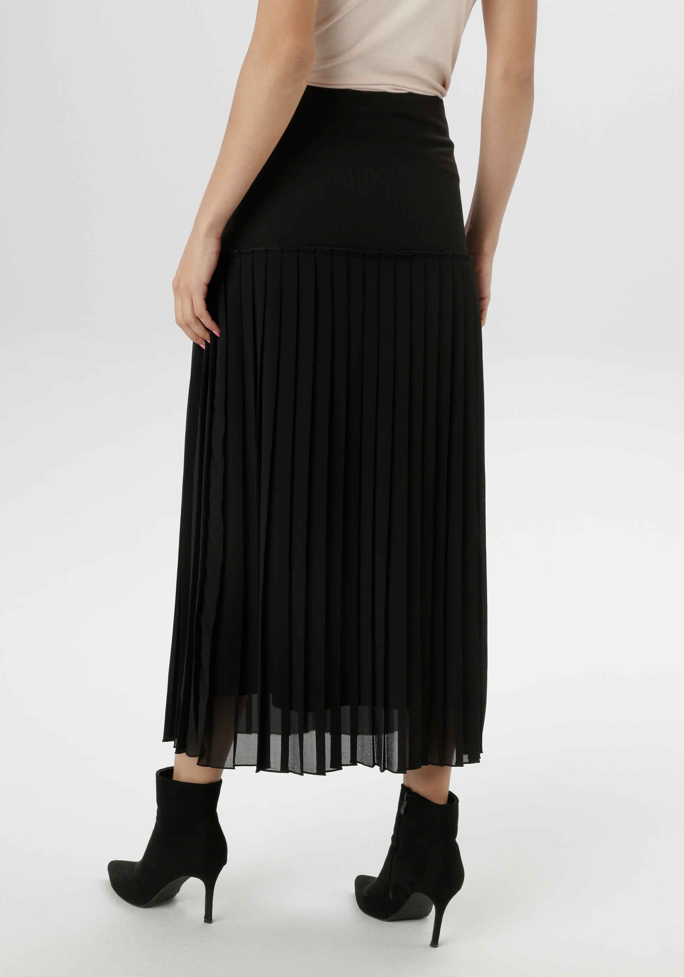 Aniston SELECTED Plisseerock aus edlem Chiffon günstig online kaufen