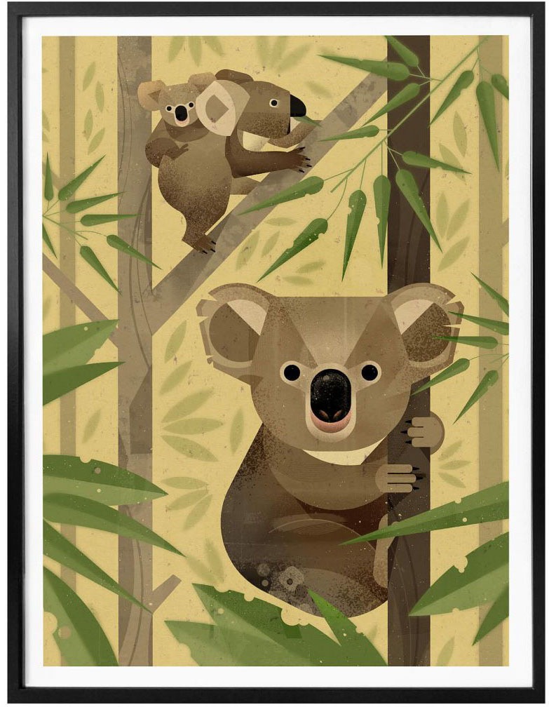 Wall-Art Poster »Koala«, Tiere, (1 St.), Poster ohne Bilderrahmen günstig online kaufen