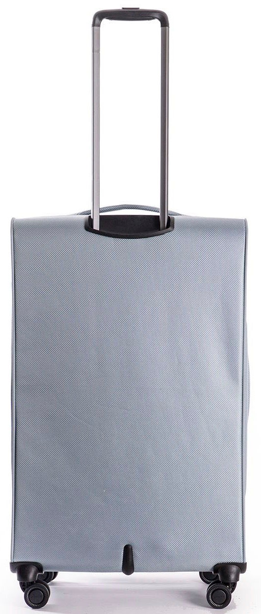 Stratic Weichgepäck-Trolley »Mix L, steel«, 4 Rollen, Reisekoffer großer Koffer Aufgabegepäck TSA-Zahlenschloss