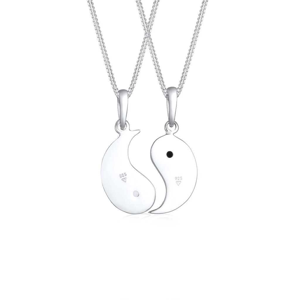 Elli Ketten-Set »Partnerketten Yin Yang 925 Sterling Silber«