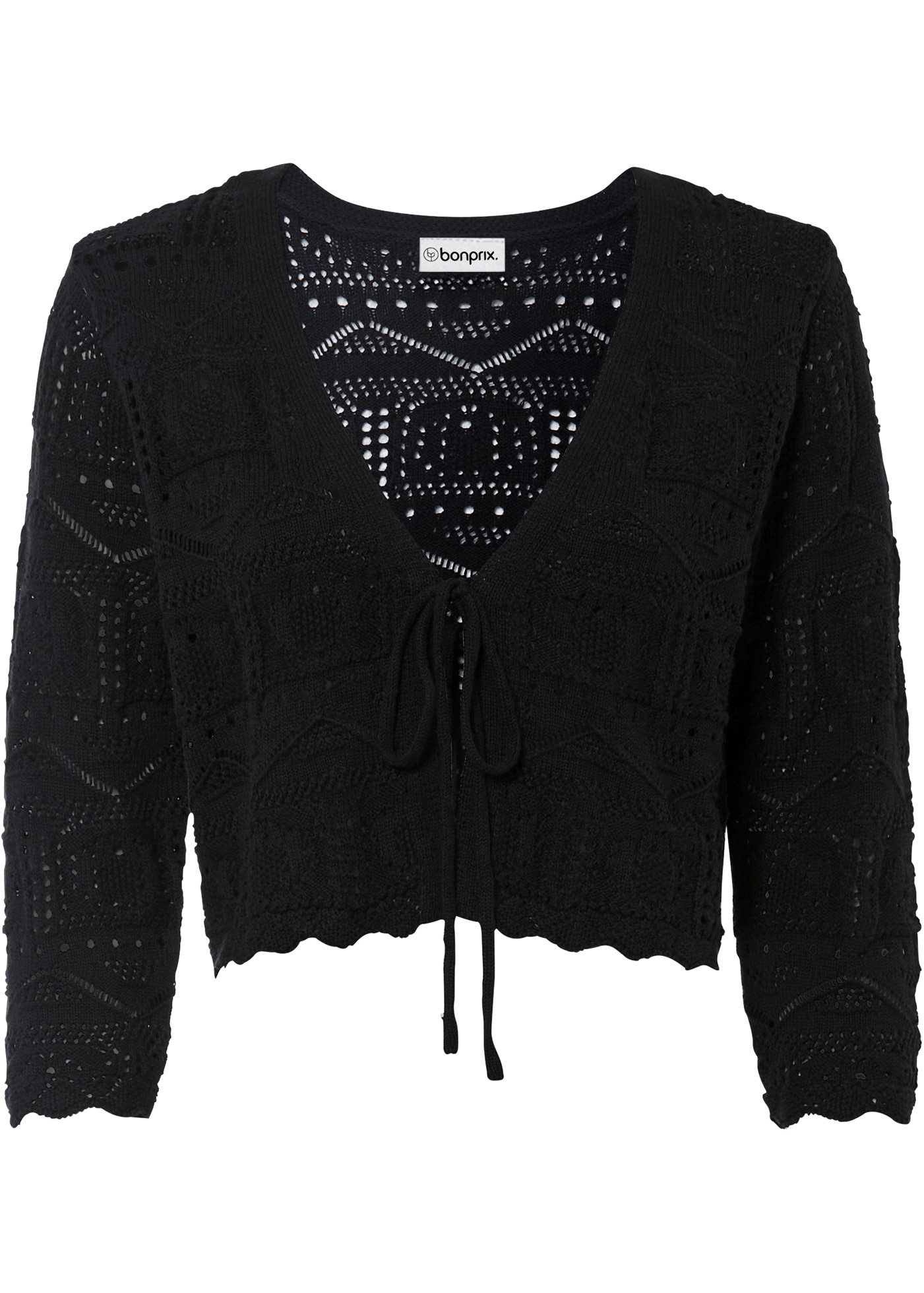 bonprix »Ajour-Bolero« bequeme Passform, 3/4-Ärmel, Ajour-Bolero