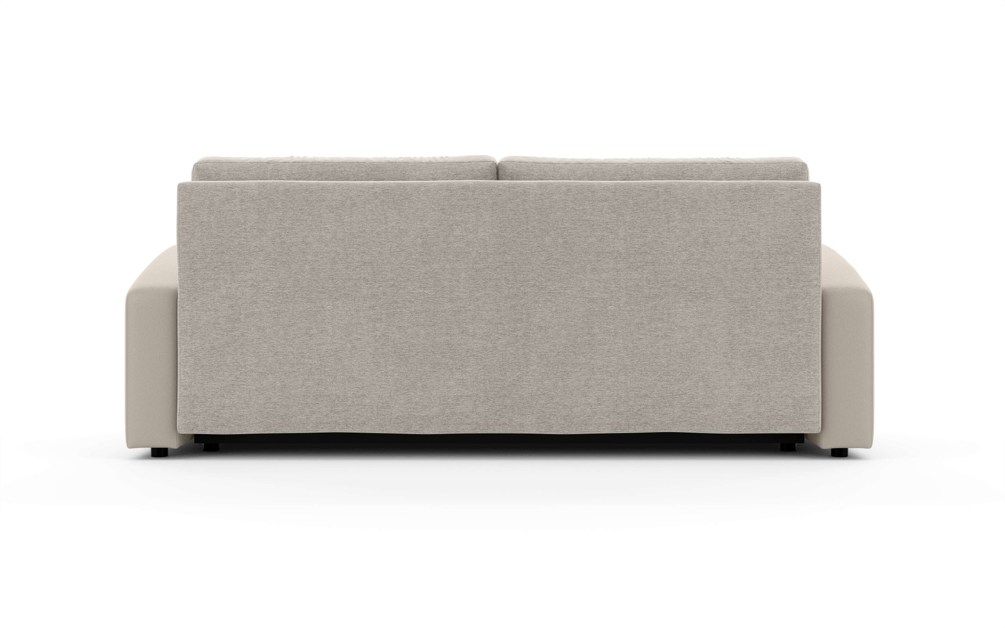 INOSIGN 3-Sitzer »JIGGS wahlweise Schlafsofa mit Bettkasten, Maße B/H/T: 228/96/110 cm«, Sofa mit Wellenunterfederung, enthält 2 Rückenkissen und 2 Zierkissen