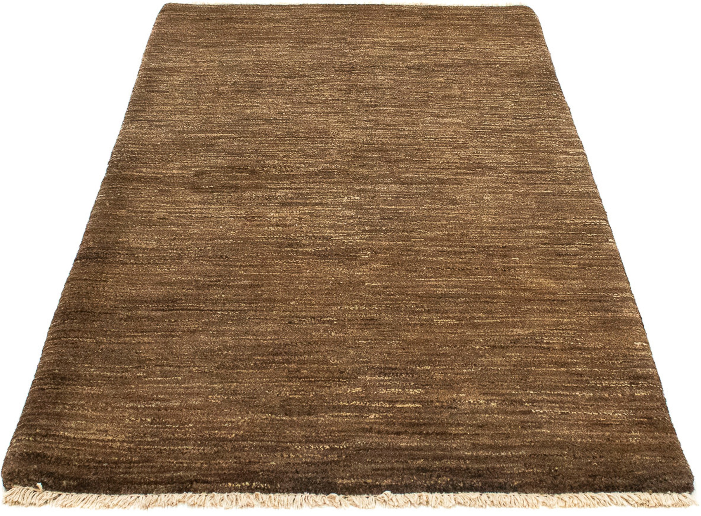morgenland Wollteppich »Gabbeh - Indus - 166 x 94 cm - dunkelbraun«, rechte günstig online kaufen