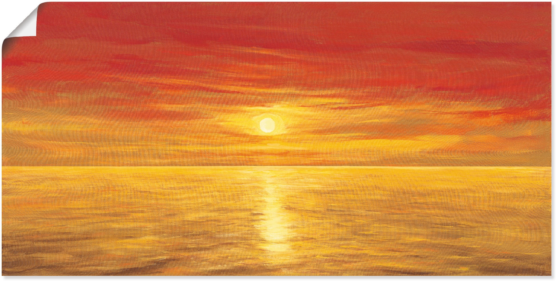 Artland Wandbild »Oranges Meer«, Meer Bilder, (1 St.), als Alubild,  Leinwandbild, Wandaufkleber oder Poster in versch. Größen auf Rechnung  kaufen