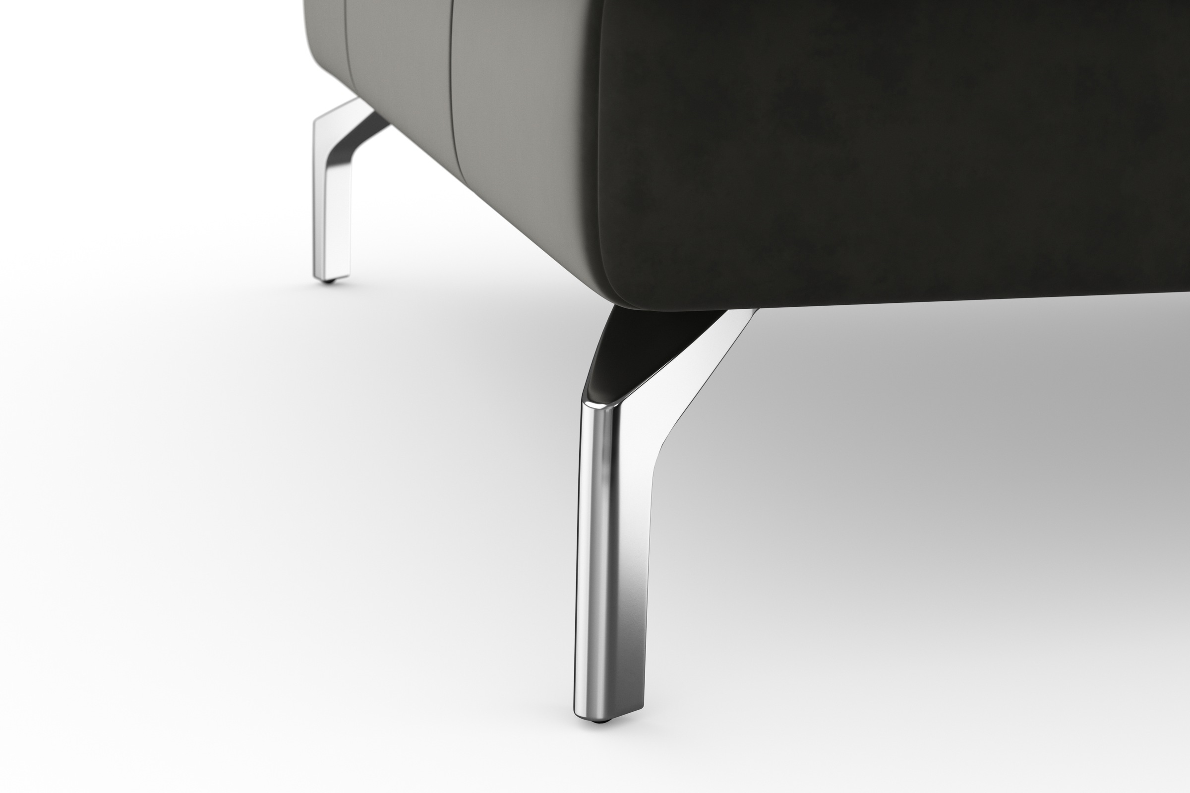 sit&more Ecksofa »Bendigo L-Form«, inklusive Sitztiefenverstellung, Bodenfreiheit 15 cm, 2 Fußfarben