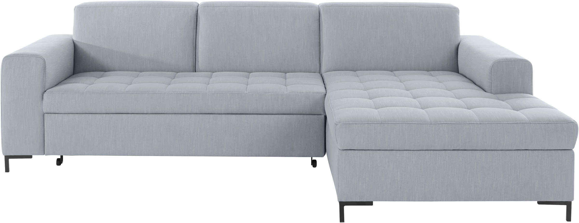 OTTO products Ecksofa »Grazzo L-Form«, hochwertige Stoffe aus recyceltem Material, Steppung im Sitzbereich