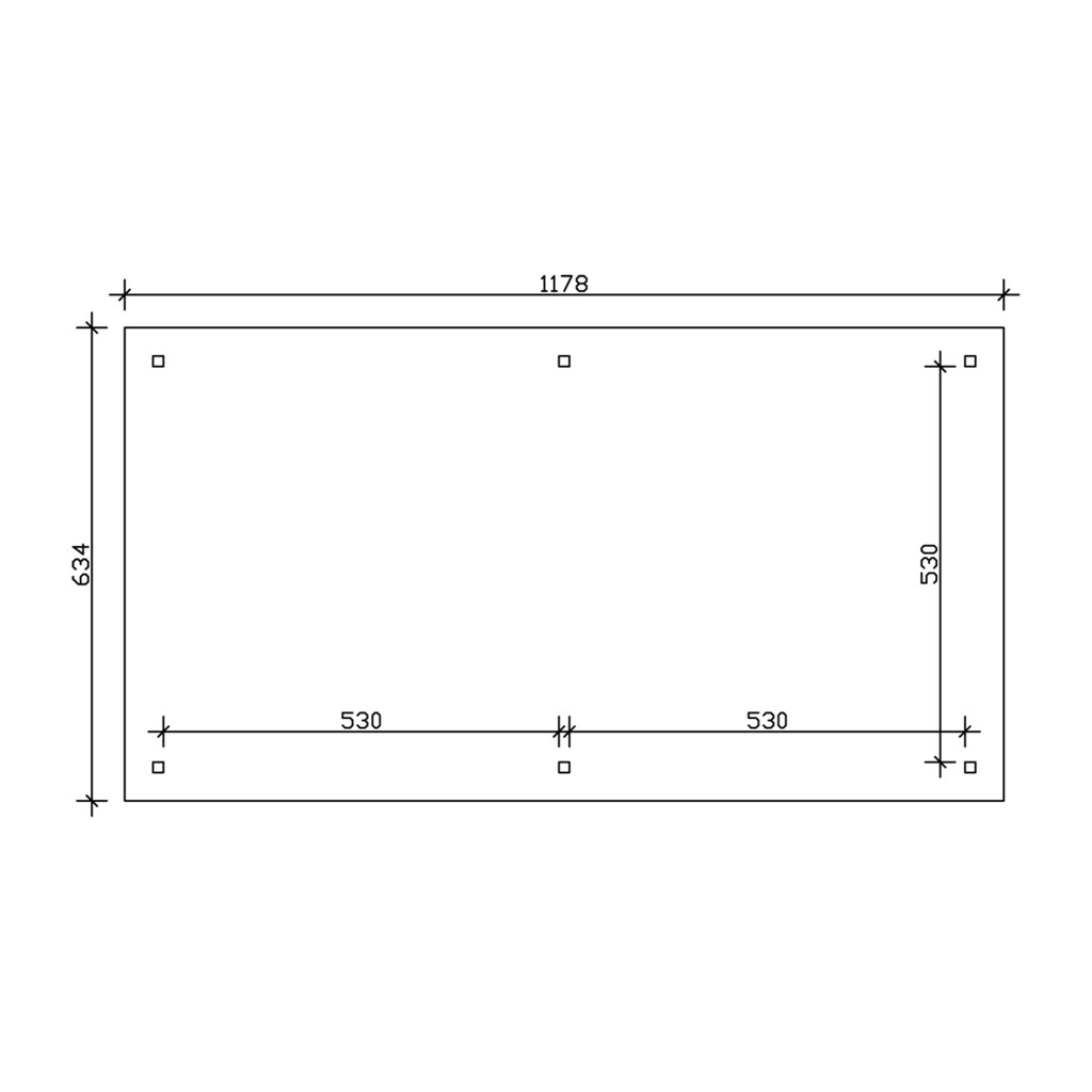 Skanholz Doppelcarport »Taunus«, Leimholz-Nordisches Fichtenholz, 530 cm, weiß