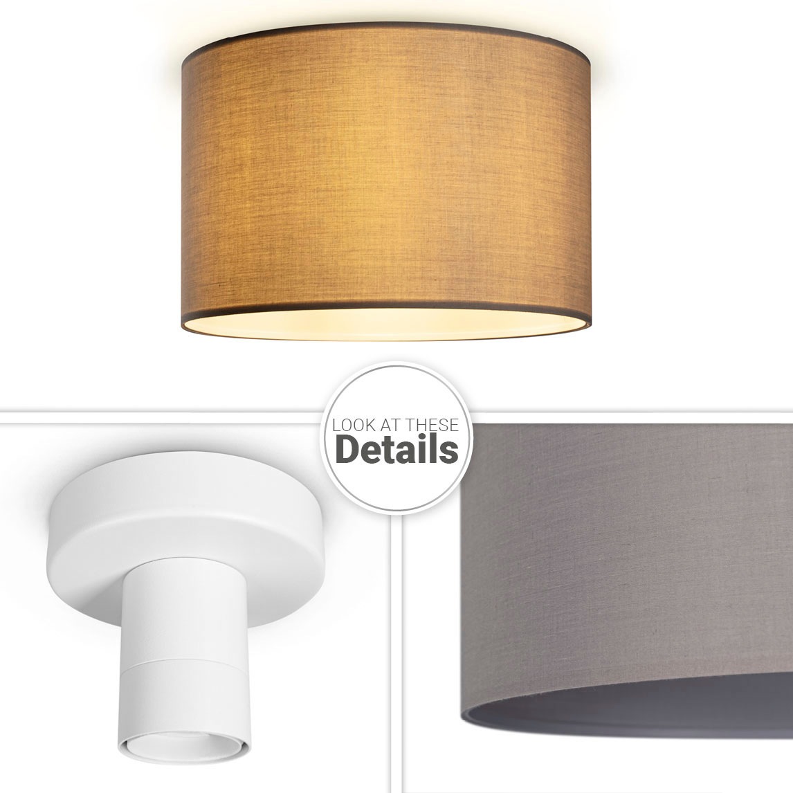 Paco Home Deckenleuchte »Uni Color«, 1 flammig, Leuchtmittel E27   ohne Leu günstig online kaufen
