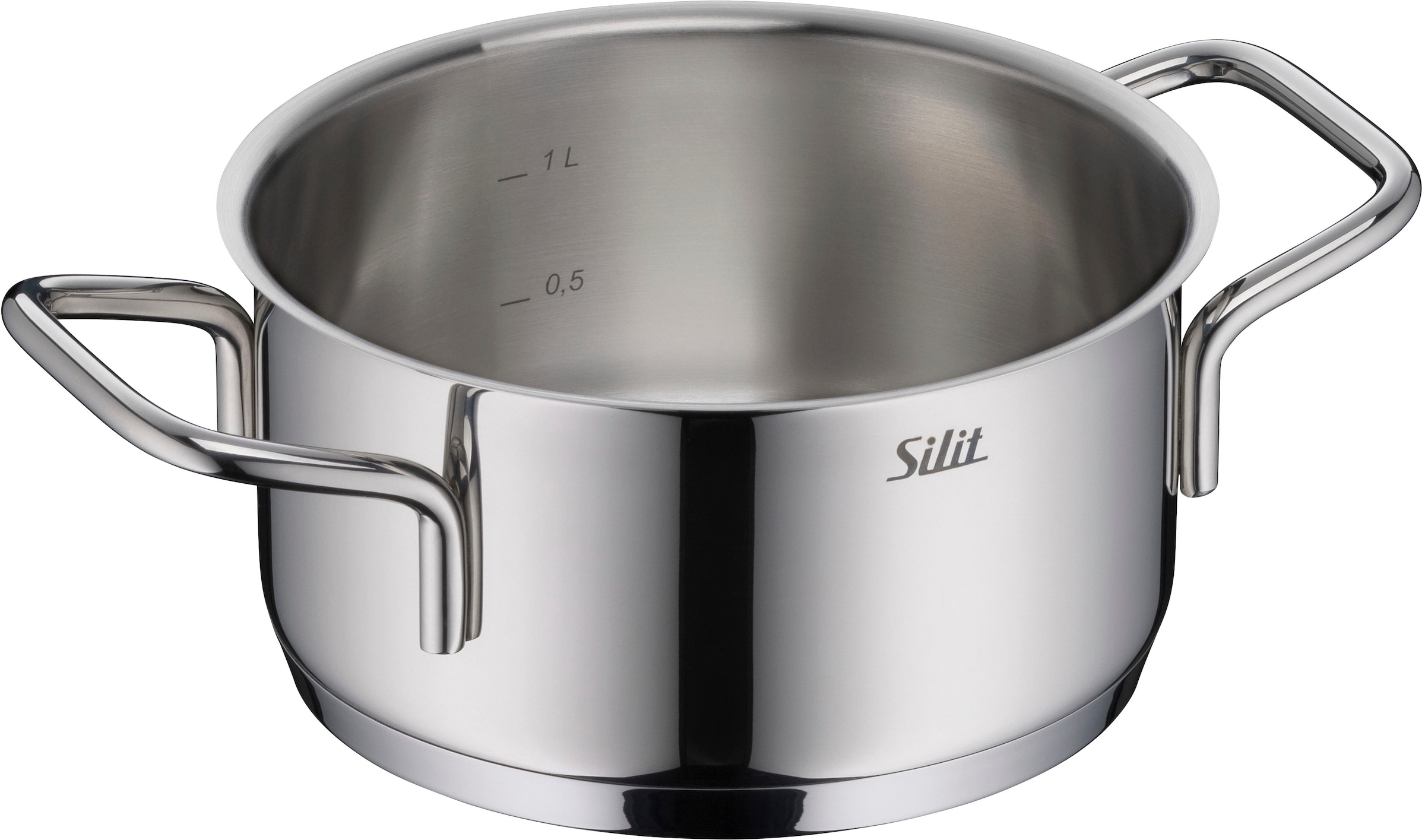 Silit Bratentopf »Extra Cook, mit Glasdeckel«, Edelstahl 18/10, (2 tlg.), SiliTherm Universalboden, induktionsgeeignet, spülmaschinengeeignet