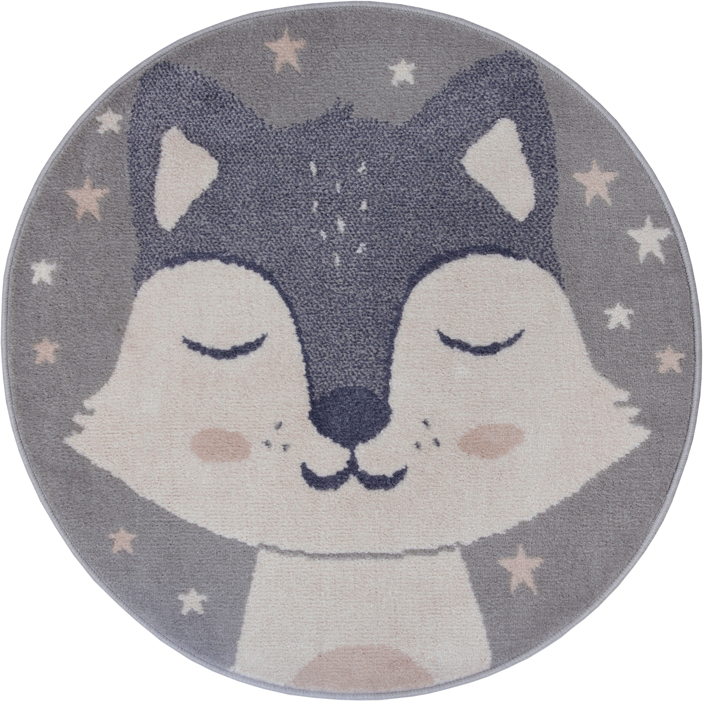HANSE Home Kinderteppich »Adventures Fox«, rund, 8 mm Höhe, Spielteppich, fest, Kinderzimmer, Kurzflor, Spielunterlage