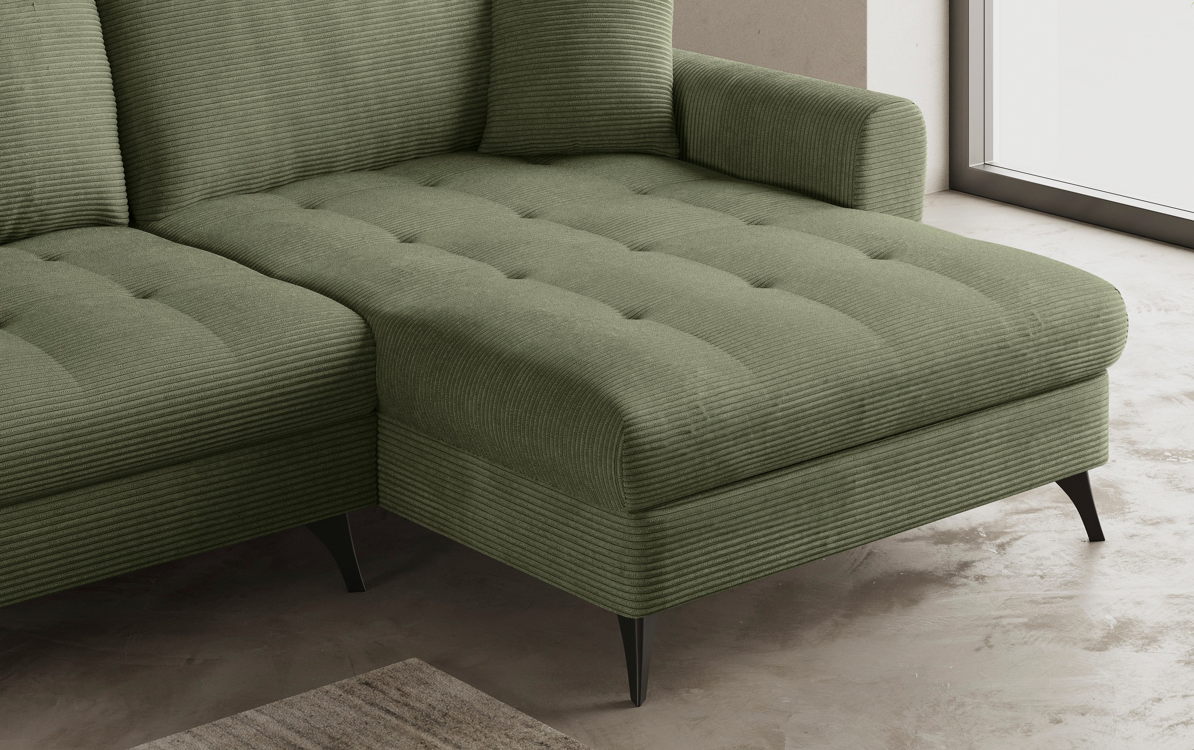 Mr. Couch Ecksofa »Blackburn II L-Form«, Wahlweise mit Kaltschaumpolsterung bis 140 kg belastbar