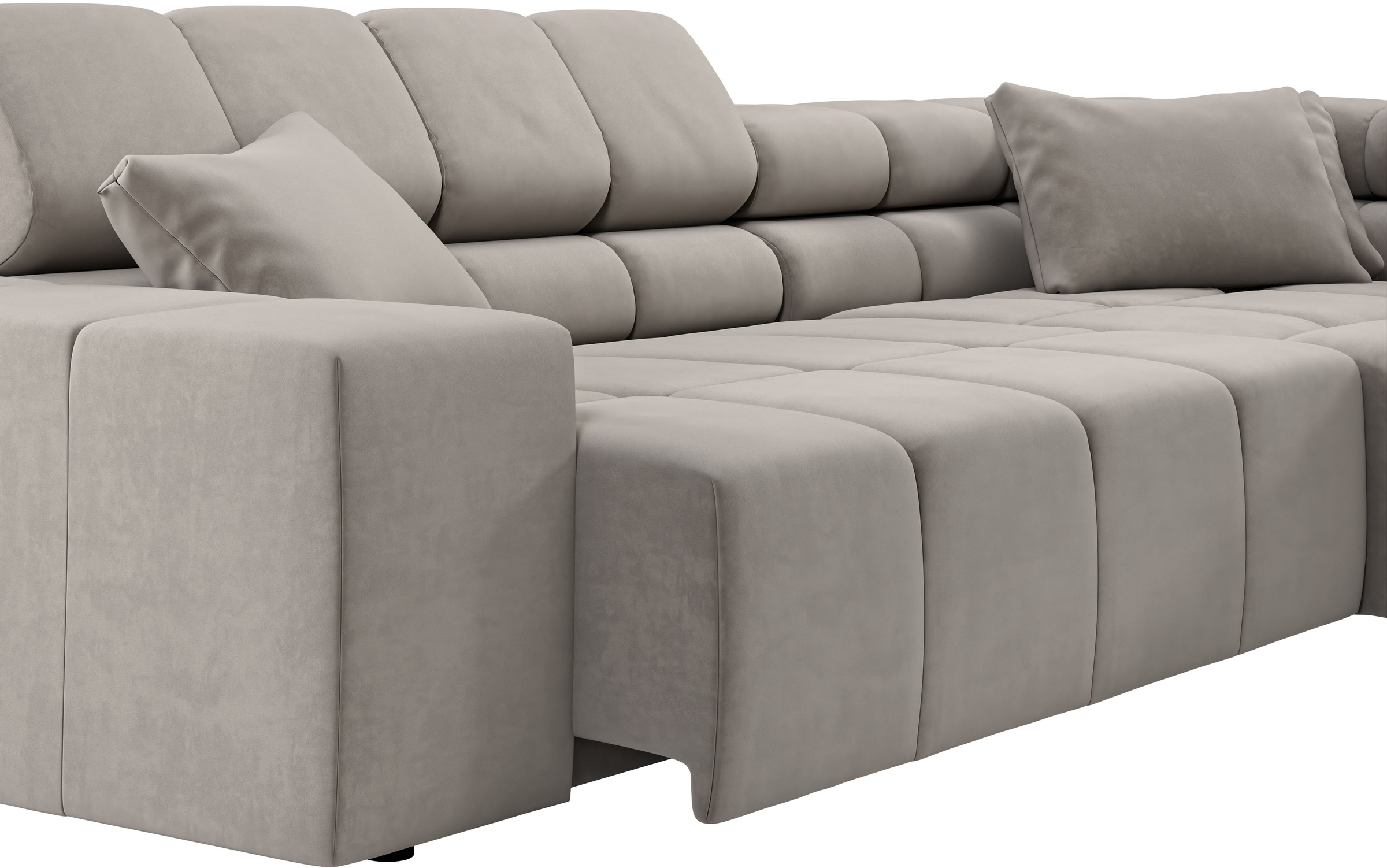 INOSIGN Ecksofa »Ancona incl. Kopfteilverstellung, Breite 319cm, L-Form«, wahlweise motorische Sitztiefenverstellung, auch in Cord + Easy Care