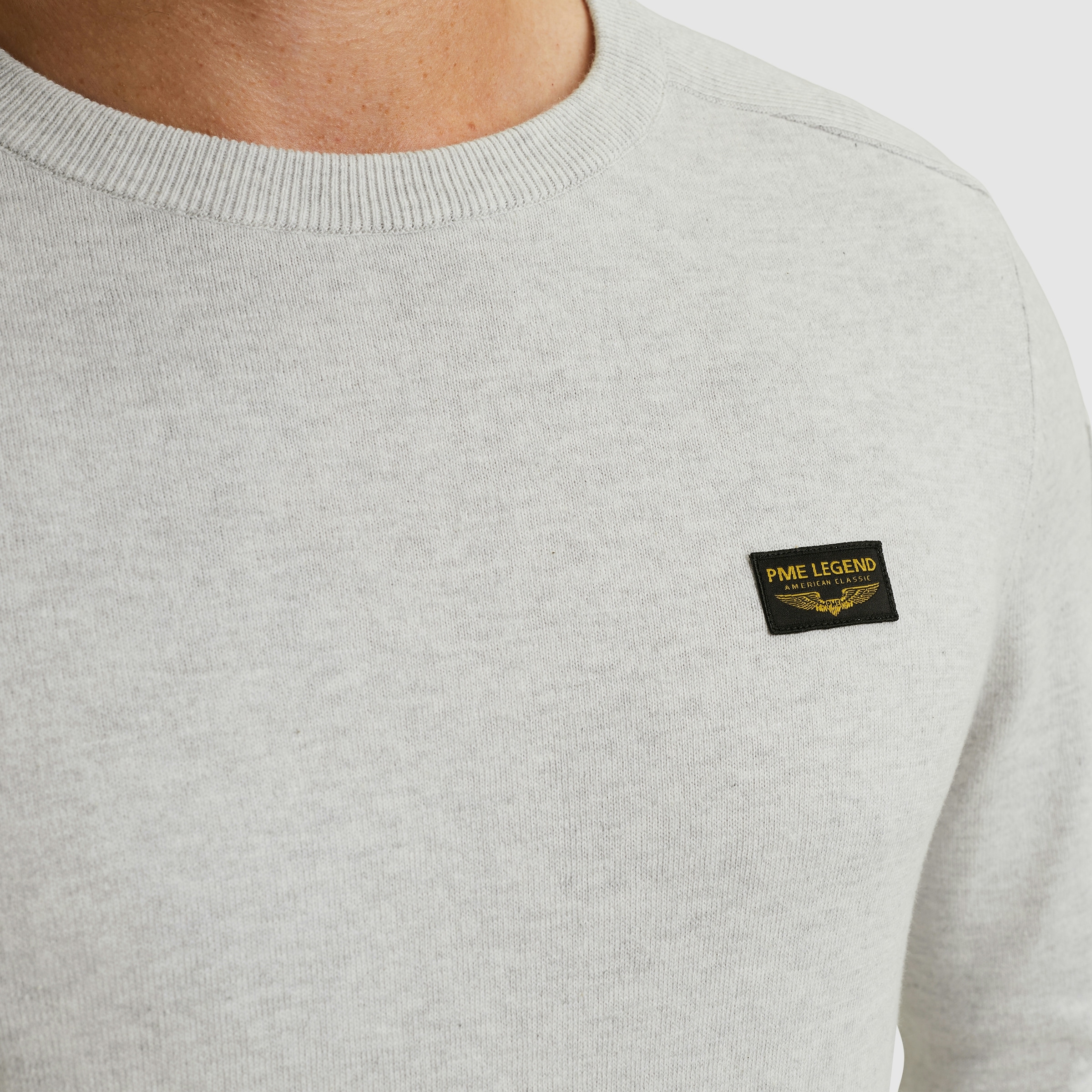 PME LEGEND Rundhalspullover, mit Logo Stickerei