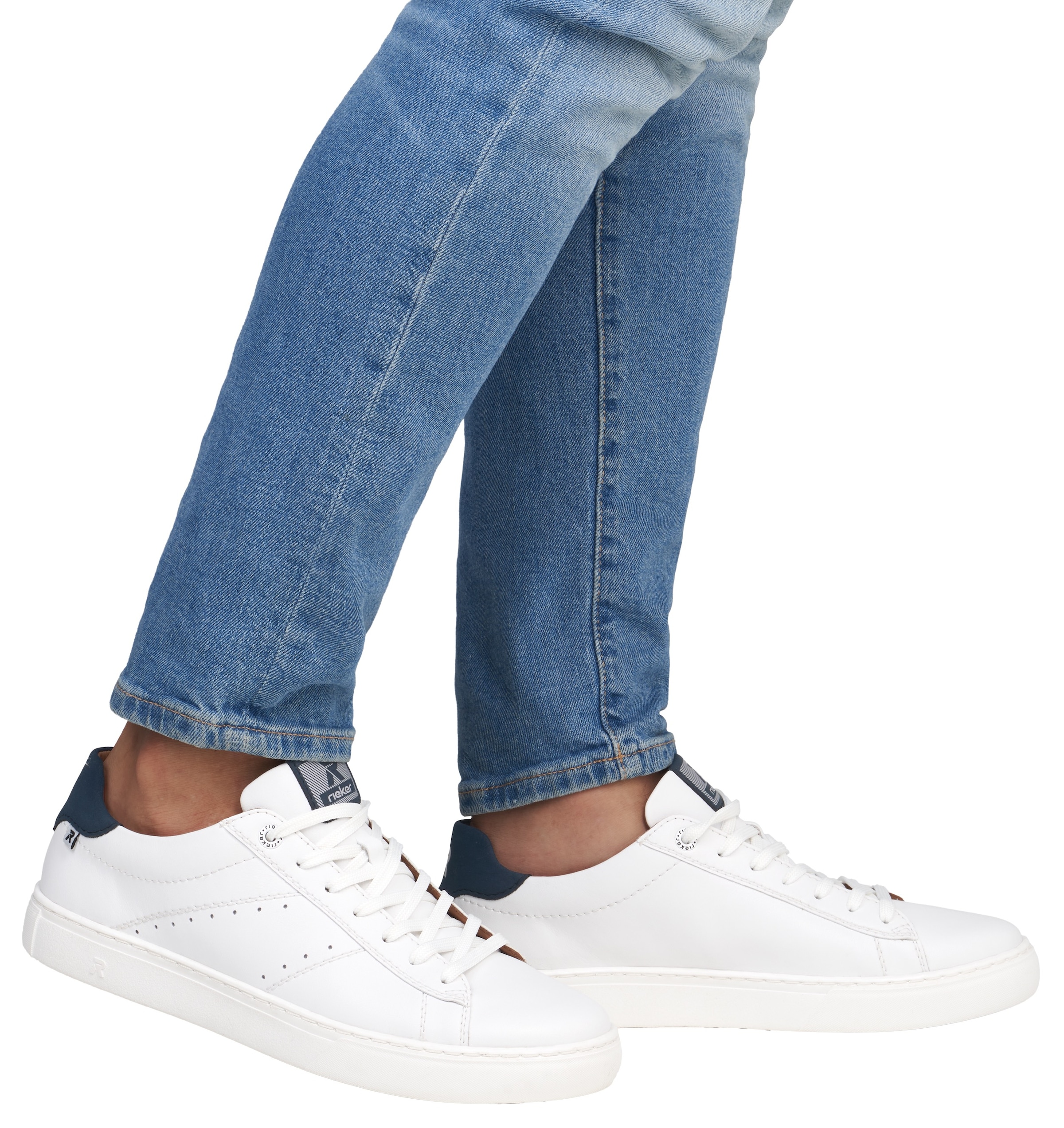 RIEKER Sport Sneaker  mit Leder-Innenfutter, Freizeitschuh, Halbschuh, Schnürschuh