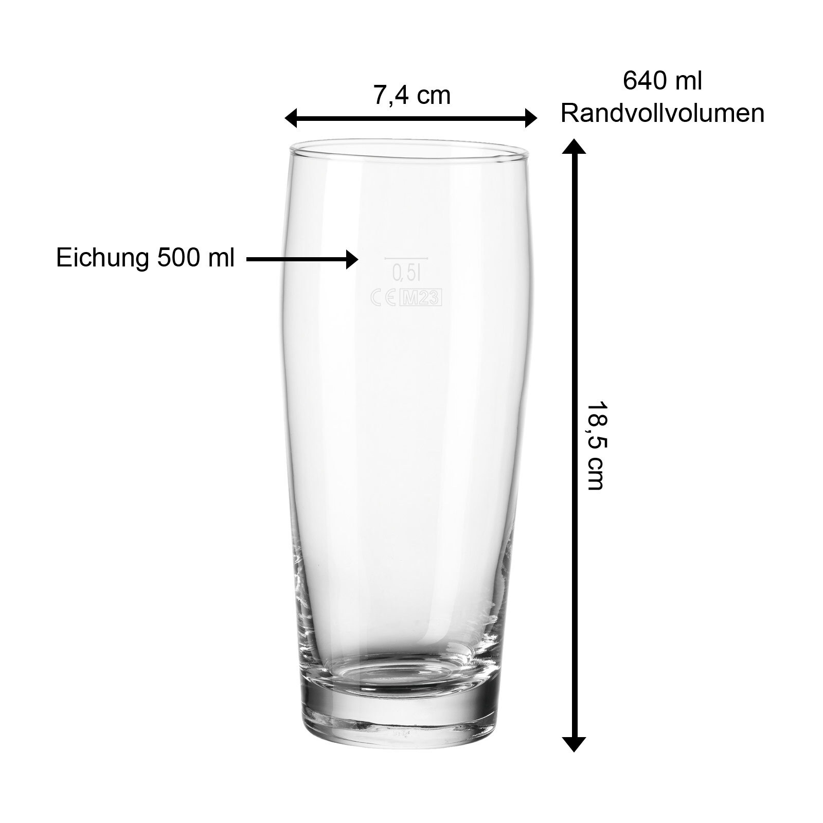 van Well Bierglas »Willi Becher geeicht 0,5 l 12er Set transparent« günstig online kaufen