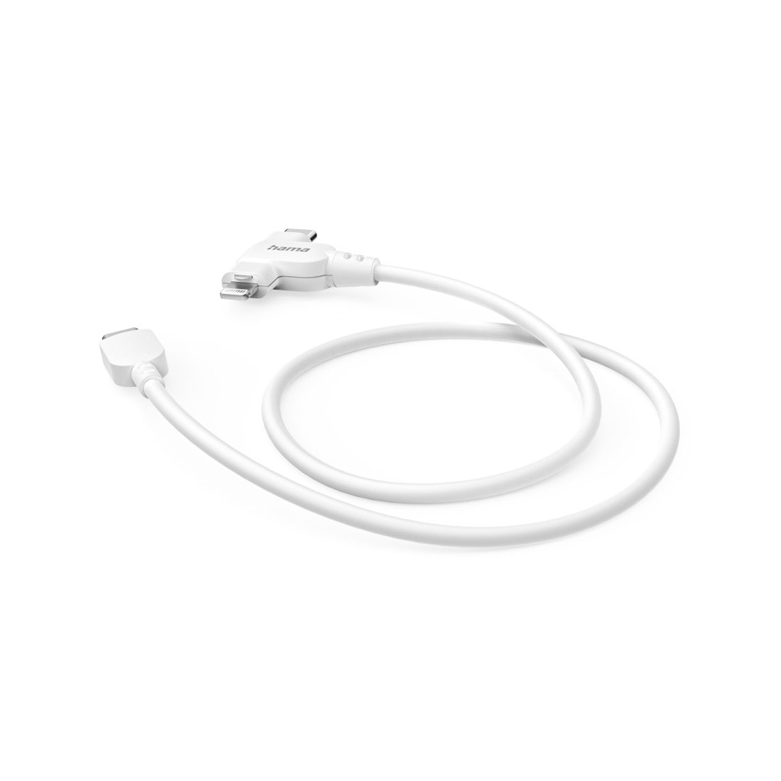 Hama USB-Kabel »2in1 USB-Kabel, USB-C auf USB-C/Lightning, 1,5m, weiß«, USB Typ C-USB-C-Lightning, USB-C, 150 cm, Datenübertragung, Schnellladefunktion