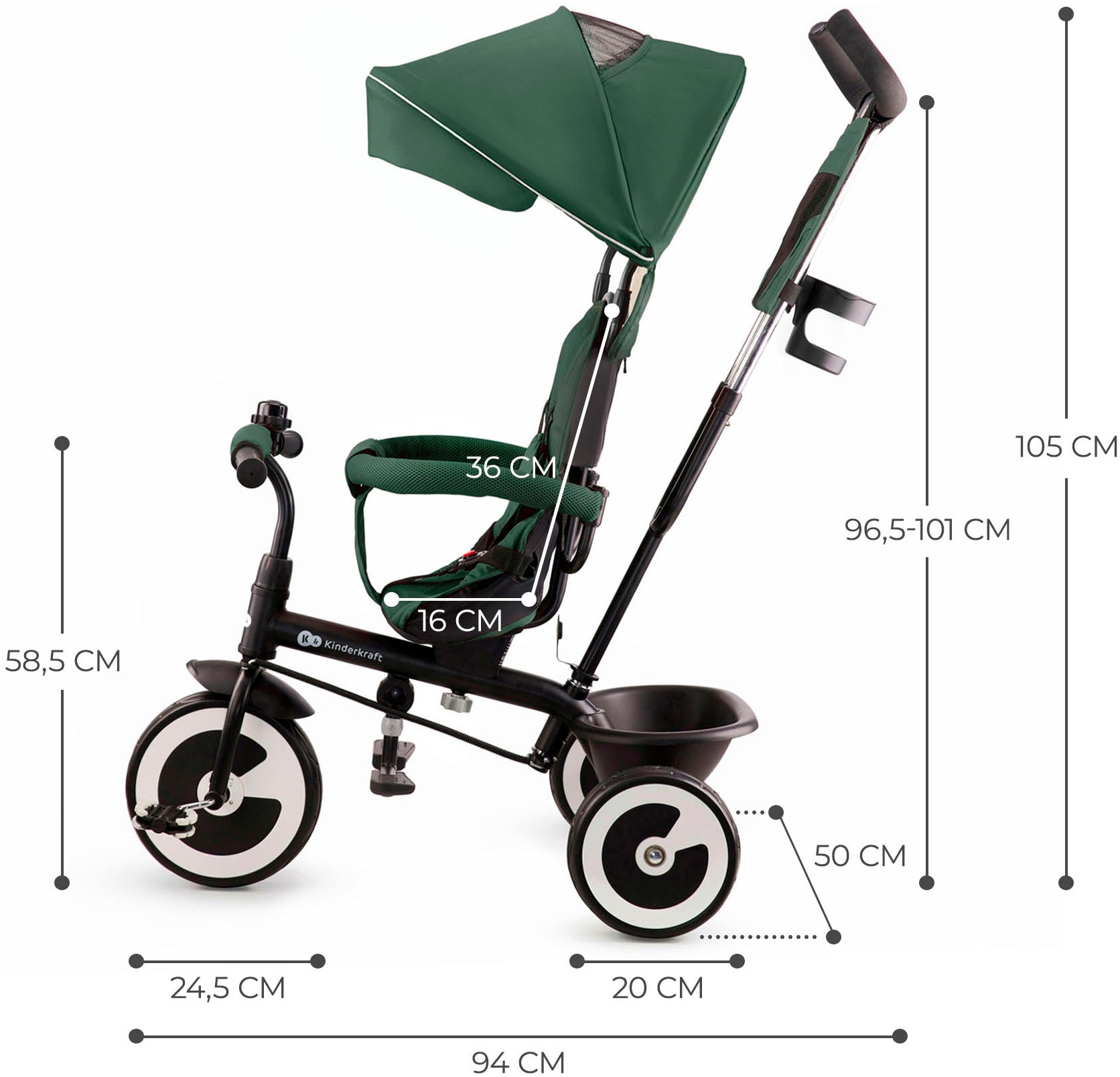 Kinderkraft Dreirad »ASTON«, mitwachsend