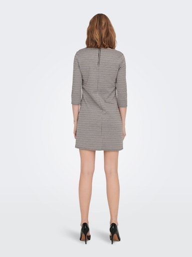 ONLY Jerseykleid »ONLBRILLIANT 3/4 CHECK DRESS«, mit Reißverschluss im Rücken