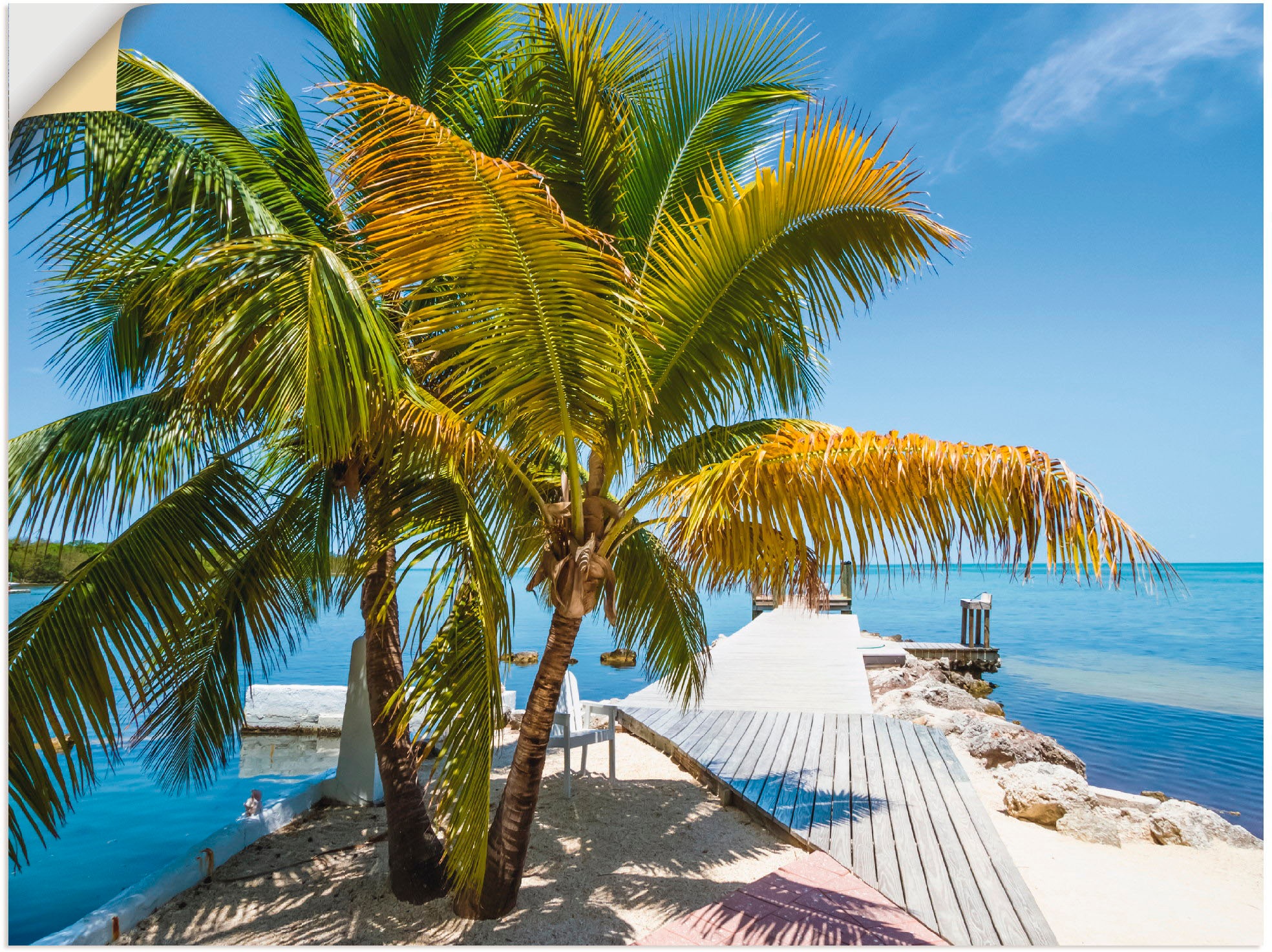 Artland Wandbild »Florida Keys Himmlischer Blick«, Strand, (1 St.), als Lei günstig online kaufen