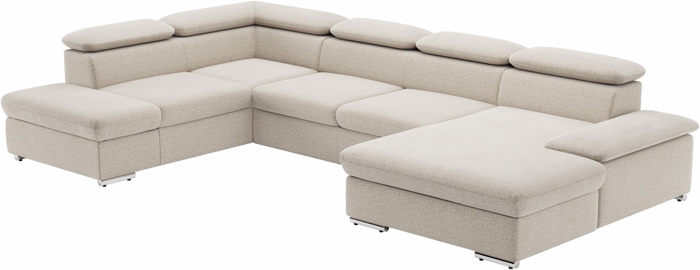 sit&more Wohnlandschaft »Valantine U-Form«, inkl. Kopf- und Armteilverstellung, wahlweise mit Bettfunktion