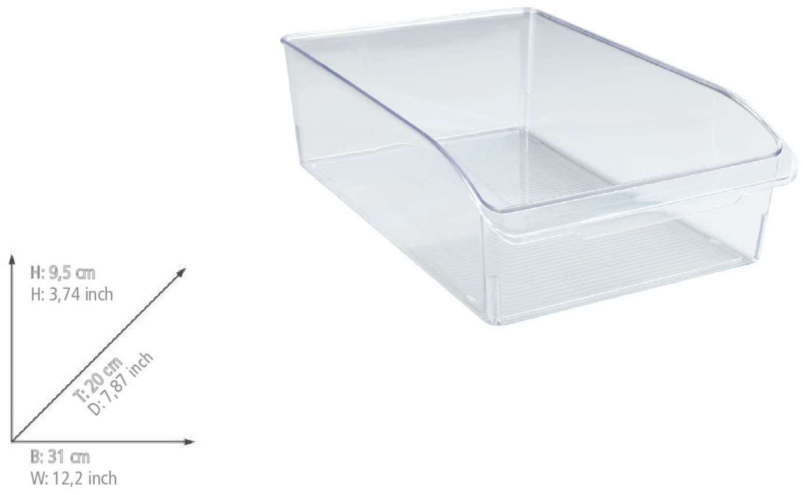WENKO Aufbewahrungssystem »Kühlschrank-Organizer-Set«, (Set, 3 tlg.), Boxen für Vorräte & Lebensmittel, für Kühlschrank & Vorratsschrank