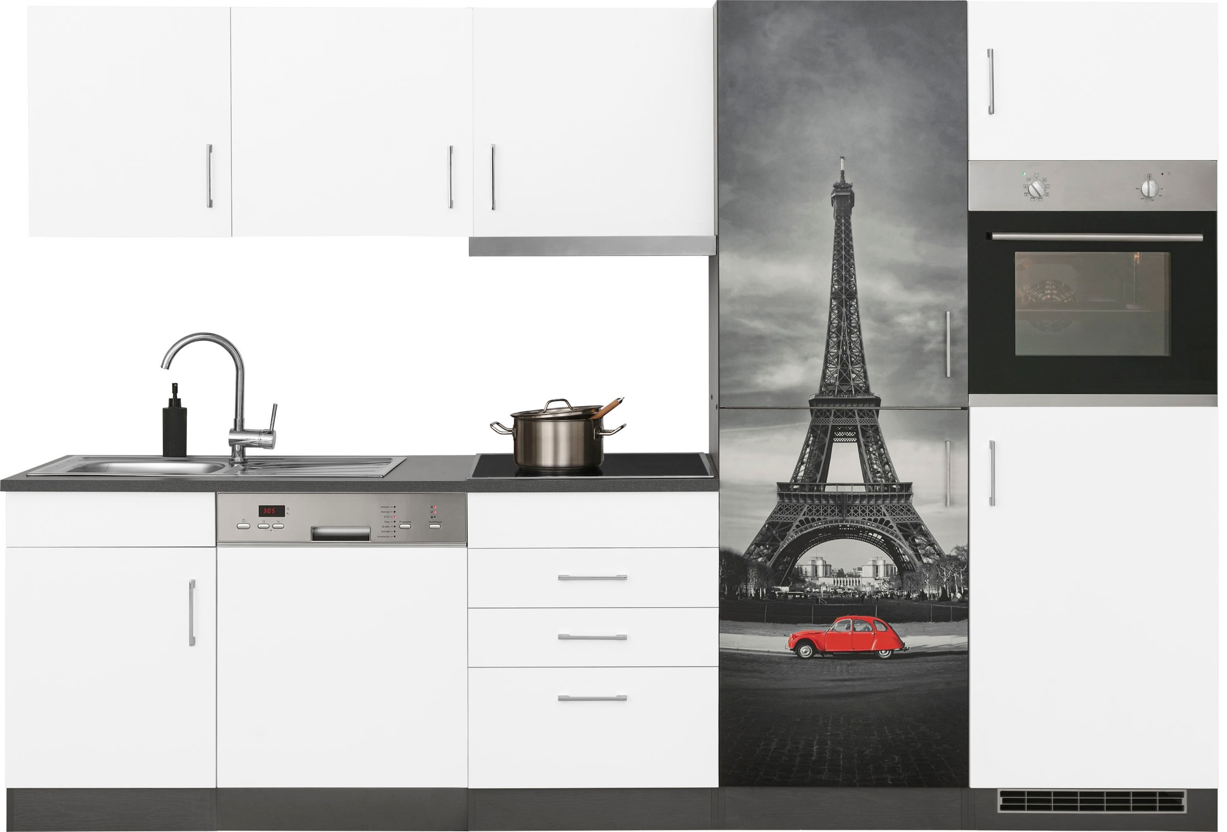 KOCHSTATION Küchenzeile »KS-Paris«, mit E-Geräten, Breite 290 cm, wahlweise günstig online kaufen