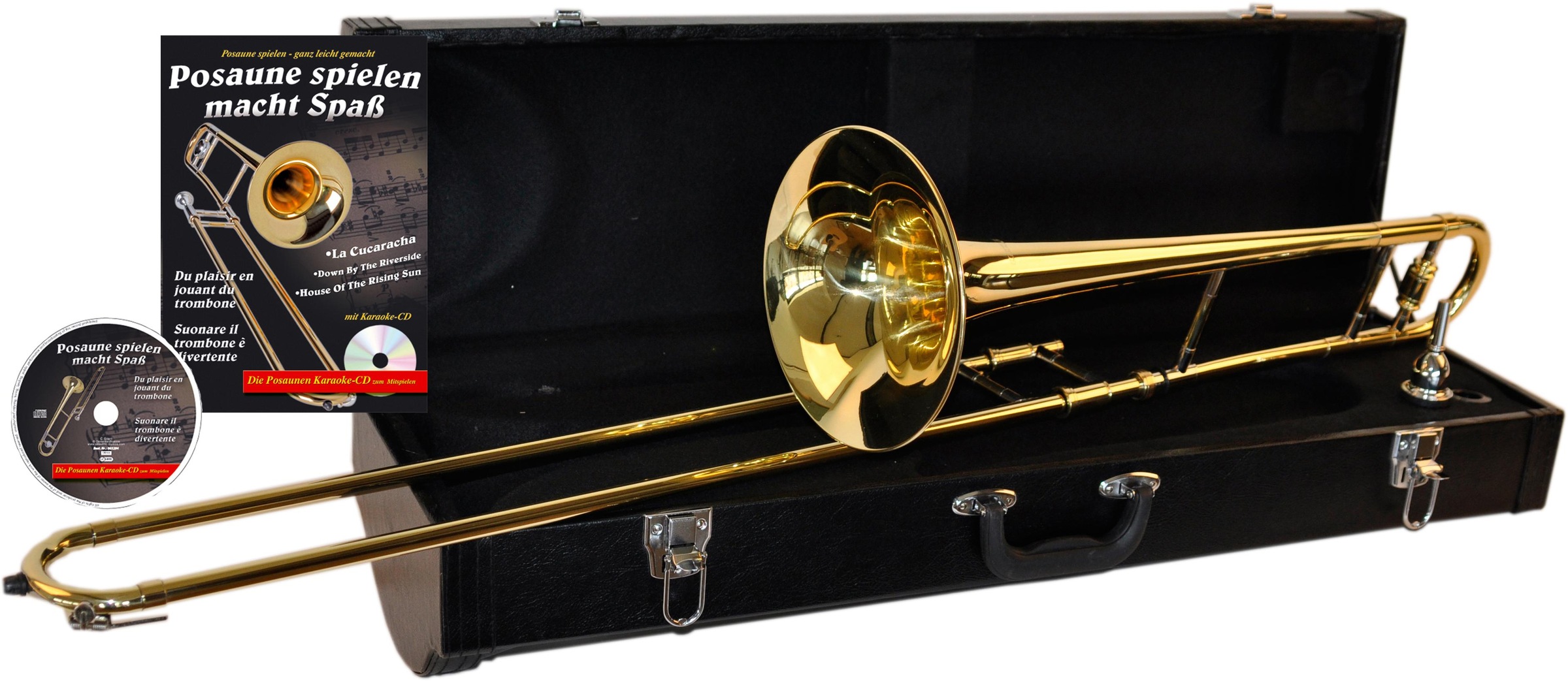 CLIFTON Posaune »Tenor Zugposaune« mit Koffer, Mundstück, Lernbuch und Karaoke CD messingfarben