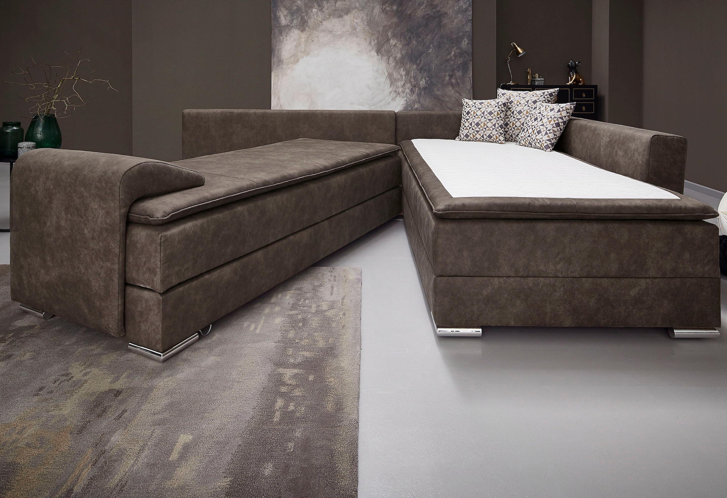 INOSIGN Ecksofa »Night & Day L-Form«, mit Bettfunktion 180 cm, Dauerschlaffunktion