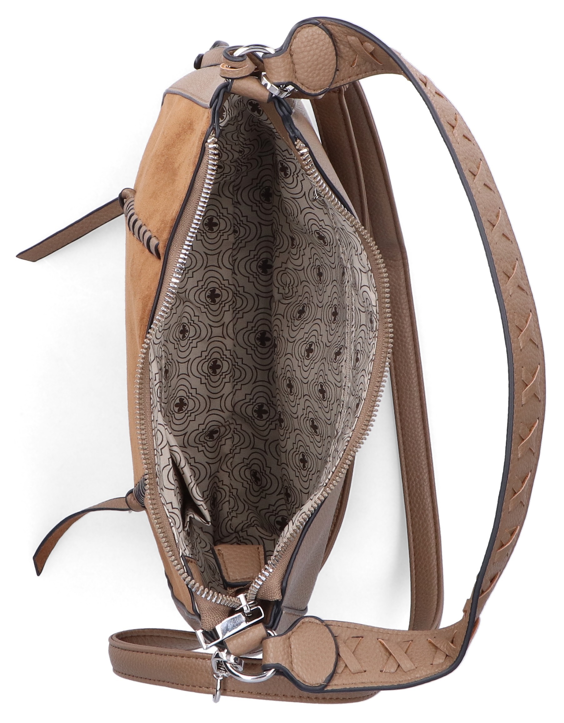 Rieker Umhängetasche »Raqi/Kuka«, Schulter Tasche Damen Tasche mit dekorativen Flechtdurchzügen