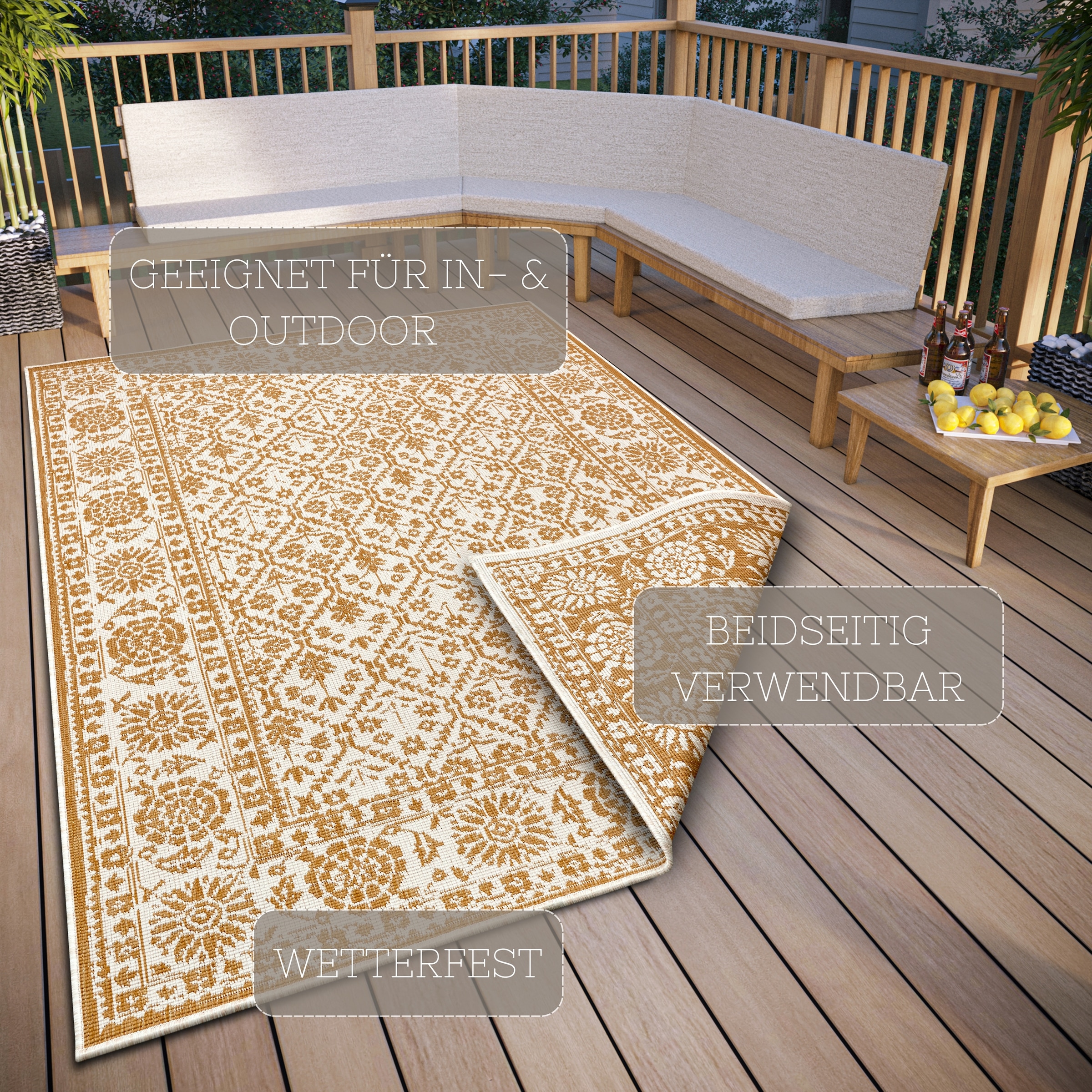 NORTHRUGS Teppich »Curacao«, rechteckig, 5 mm Höhe, In-& Outdoor, Läufer, W günstig online kaufen