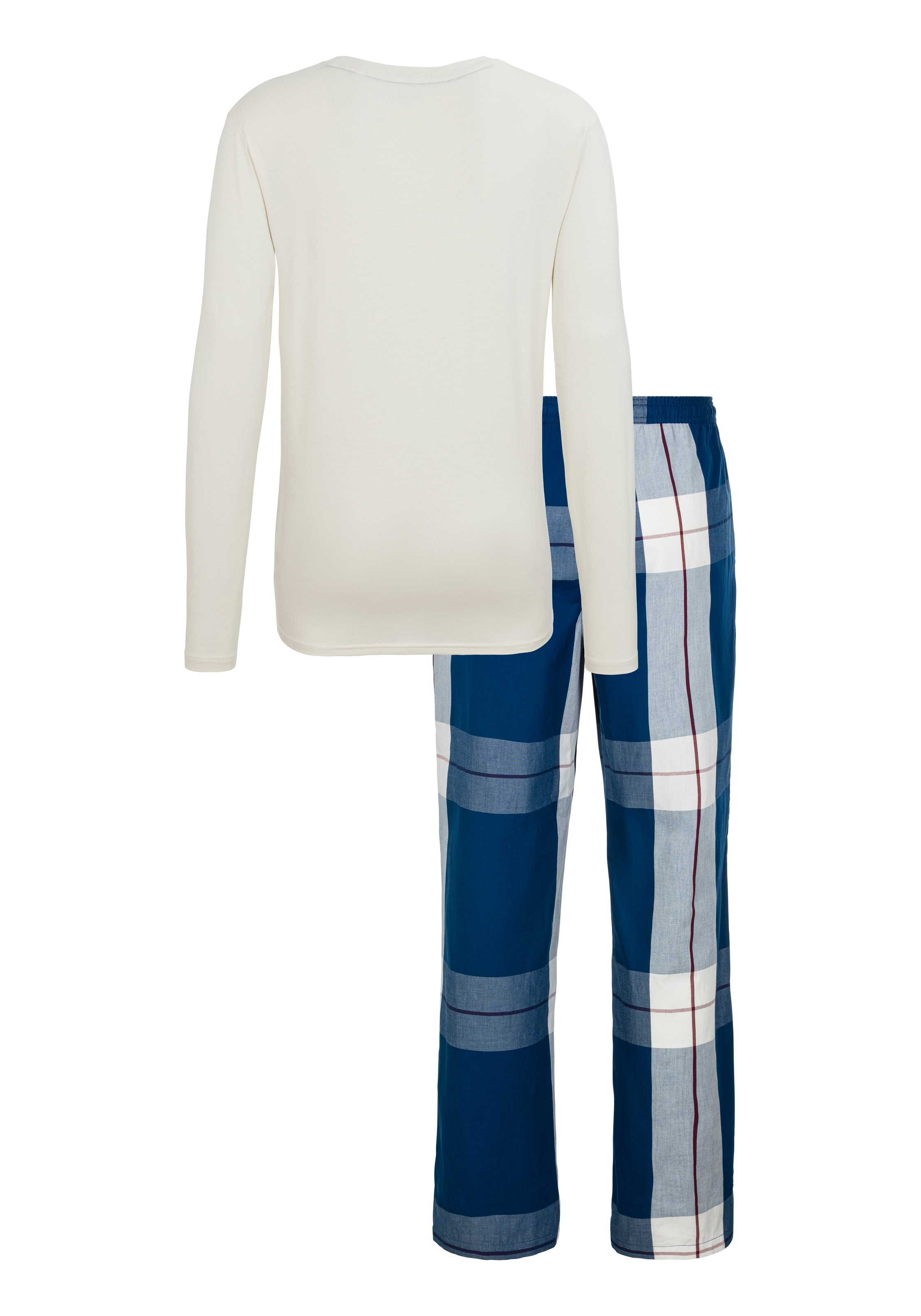 Tommy Hilfiger Underwear Schlafanzug »LS WOVEN PJ SET PRINT DRAWSTRING«, (Set, 2 tlg.), mit Print