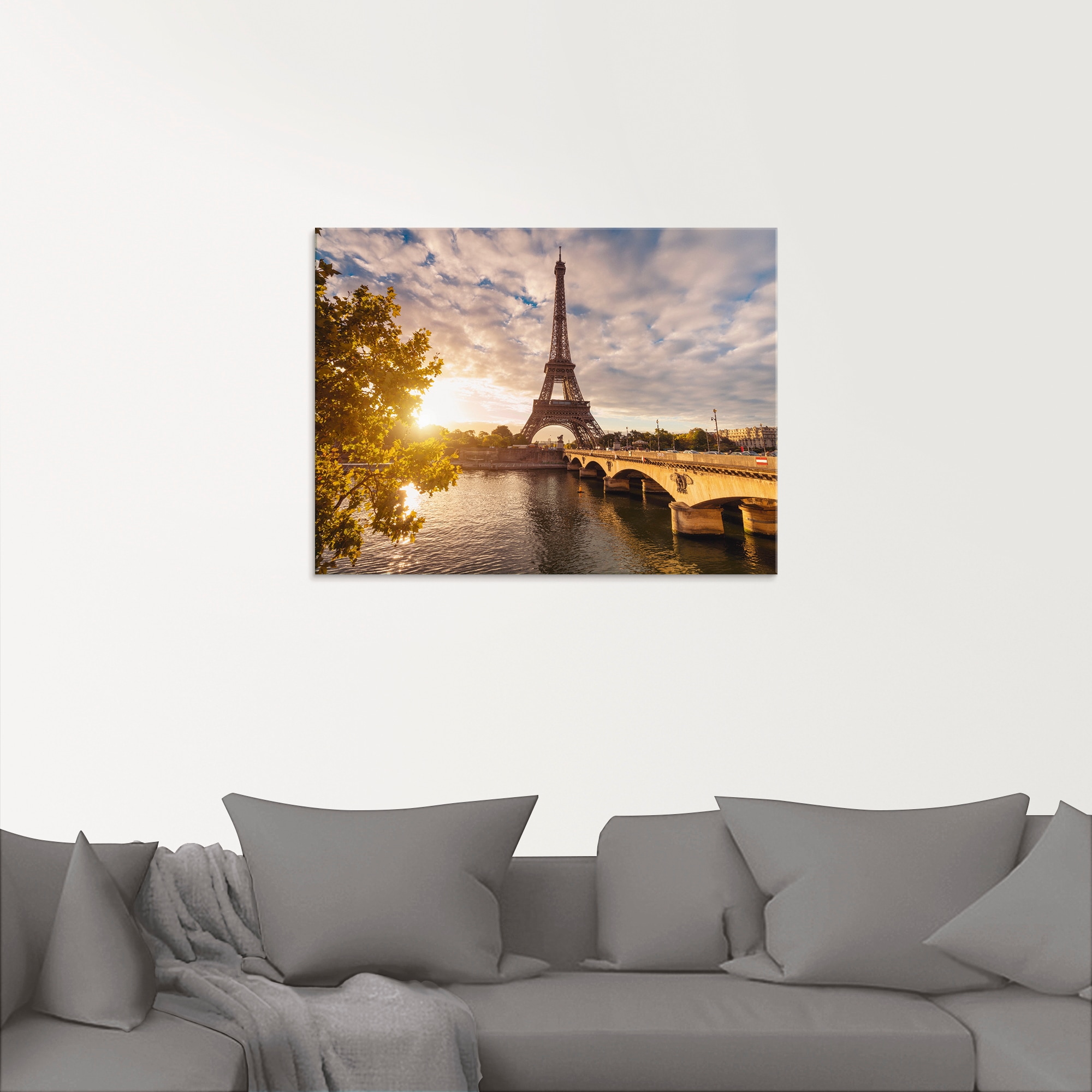 Artland Glasbild »Paris Eiffelturm II«, Gebäude, (1 St.), in verschiedenen Größen