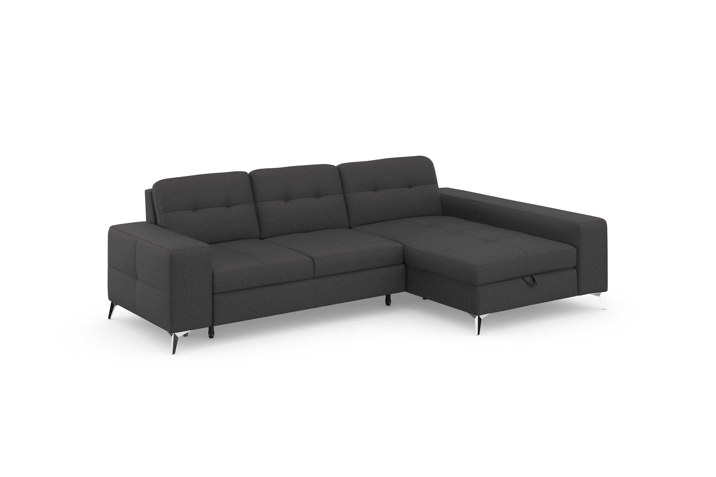 sit&more Ecksofa »Baviene L-Form«, inklusive Sitztiefenverstellung und Federkern, wahlweise Bettfunktion