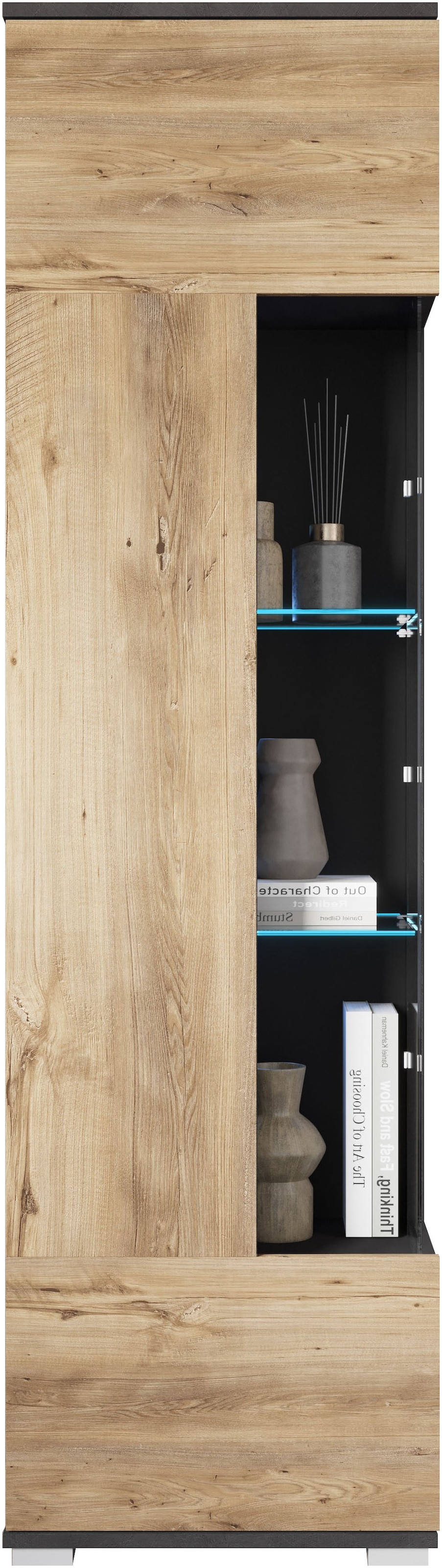 INOSIGN Vitrine »Kenia, stehend und hängend, Türanschlag wechselbar«, (1 St.), Vitrineschrank mit Glastüren 160 cm Höhe