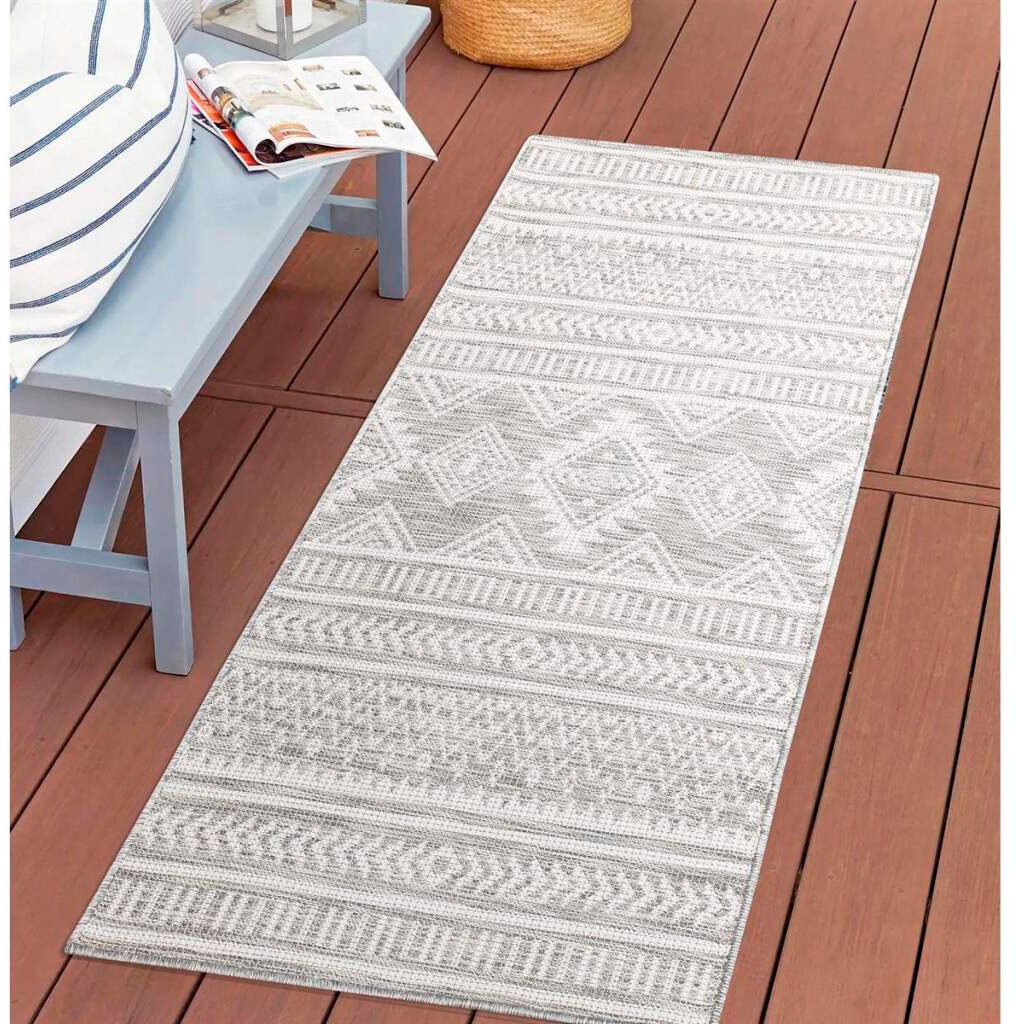 »Palm«, UV-beständig, für gewebt flach online Teppich Carpet Küche, kaufen Wetterfest Balkon, City & Terrasse, rechteckig,