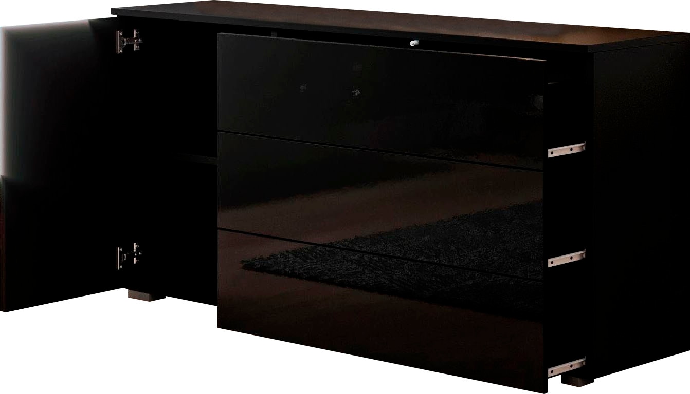 INOSIGN Sideboard »PARIS«, (1 St.), Moderne 110cm breite grifflose Kommode, vielseitig einsetzbar