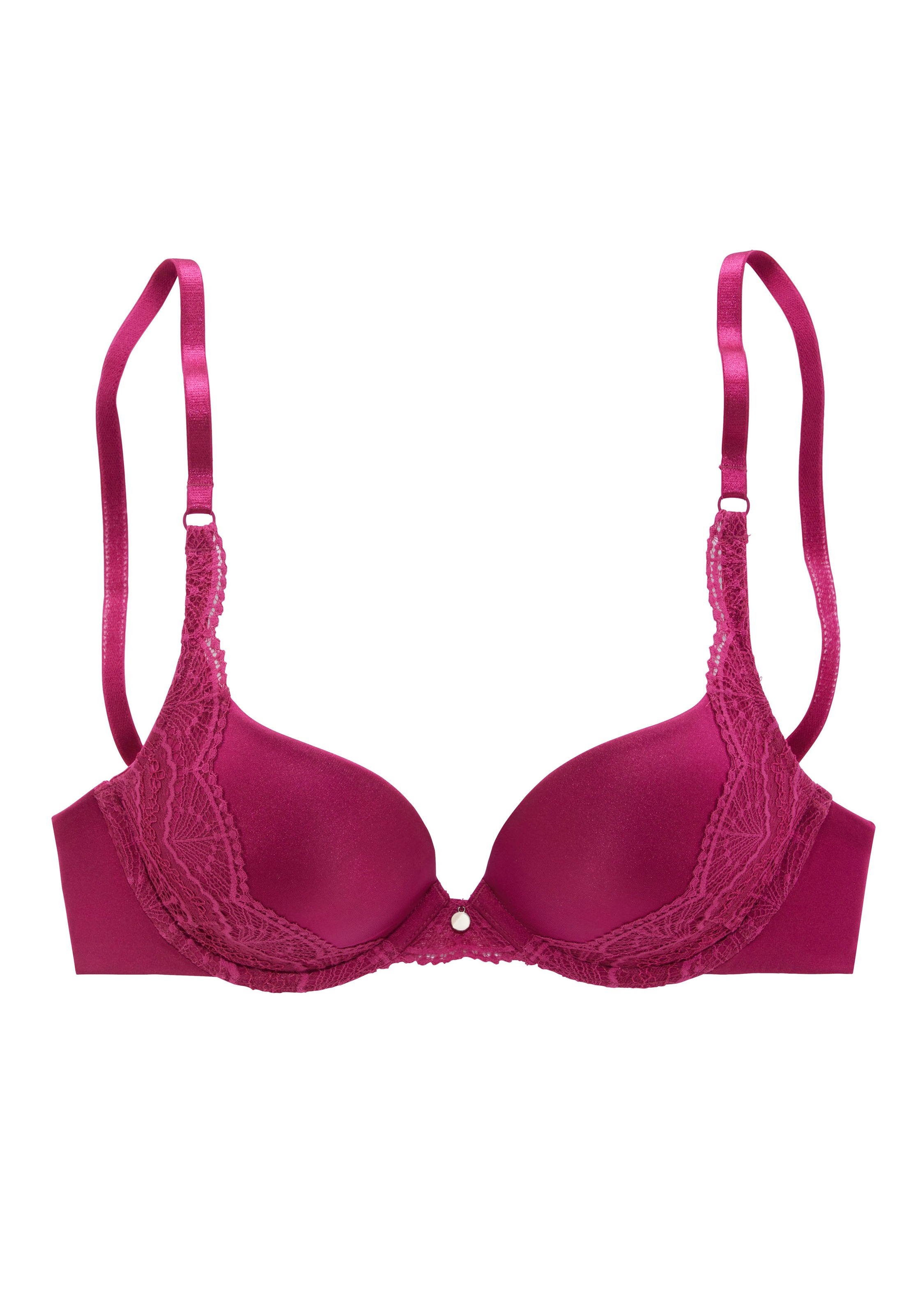 s.Oliver Push-up-BH »Pauline«, mit feiner Spitze seitlich am Cup und modischem Accessoire, Dessous