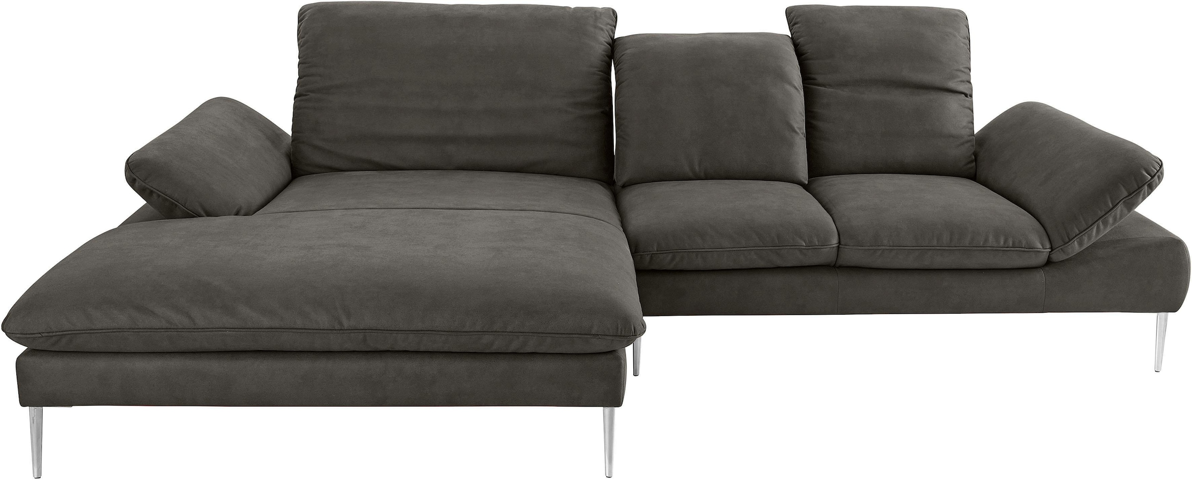 W.SCHILLIG Ecksofa »enjoy&MORE, Designsofa, elegant und bequem, L-Form«, mit Sitztiefenverstellung, Füße Chrom glänzend, Breite 310 cm