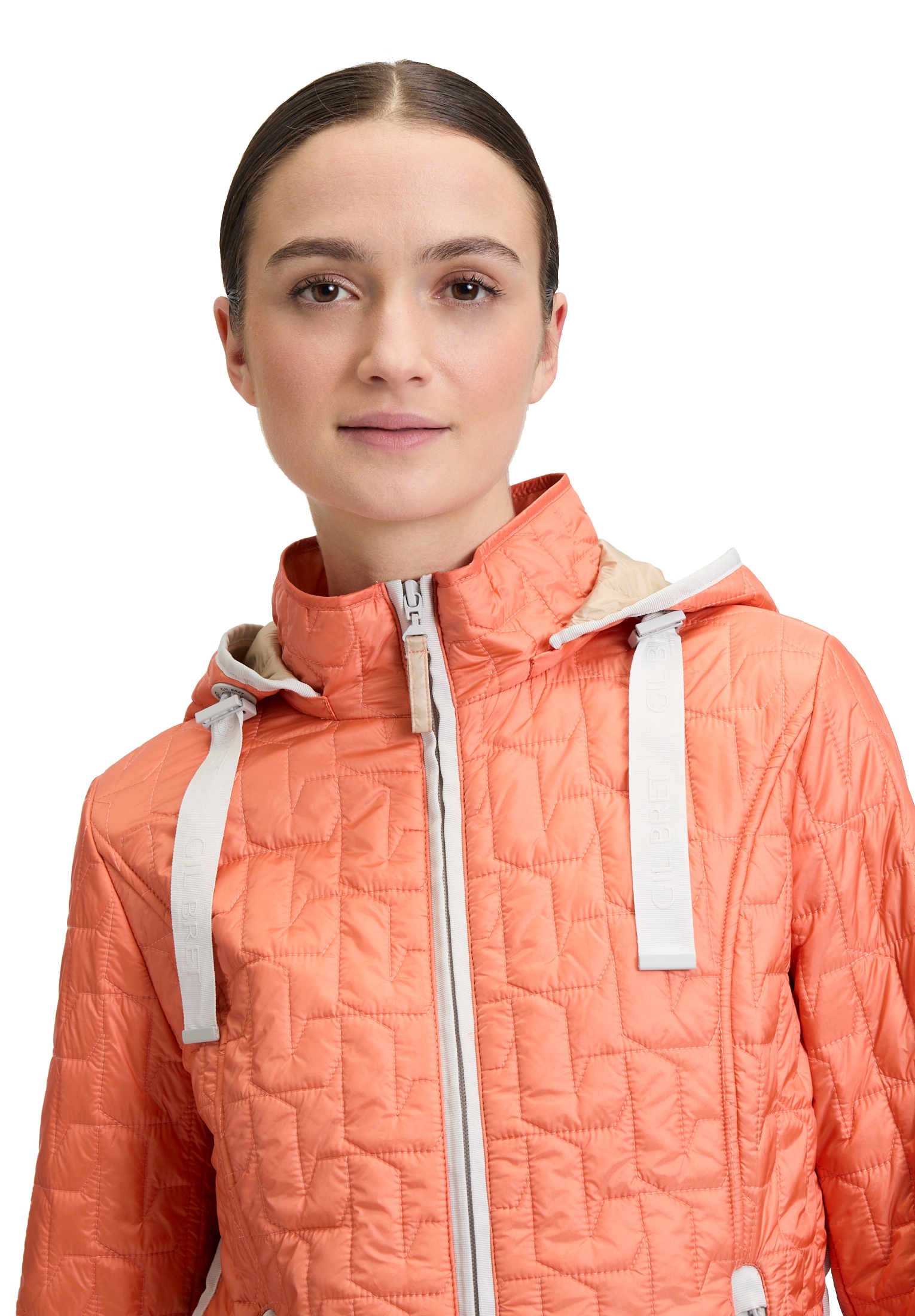 Gil Bret Steppjacke, mit Kapuze, mit Kapuze und Reißverrschluss