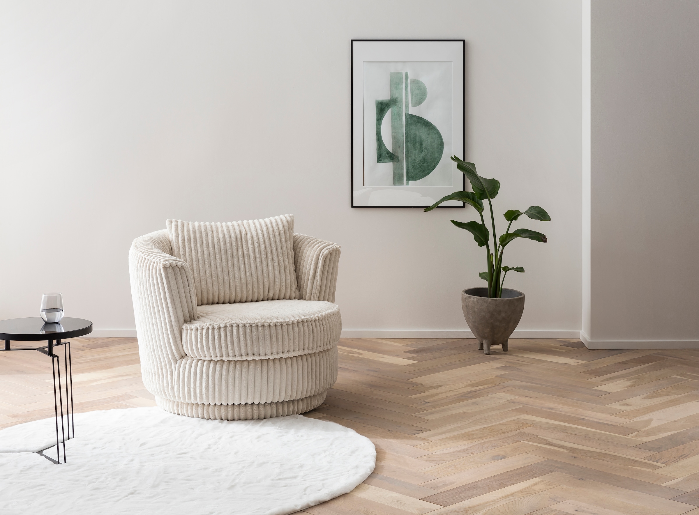 Home affaire Drehsessel »MAISIE, Lese-Sessel, Love Seat,« trendige Stoffe M günstig online kaufen