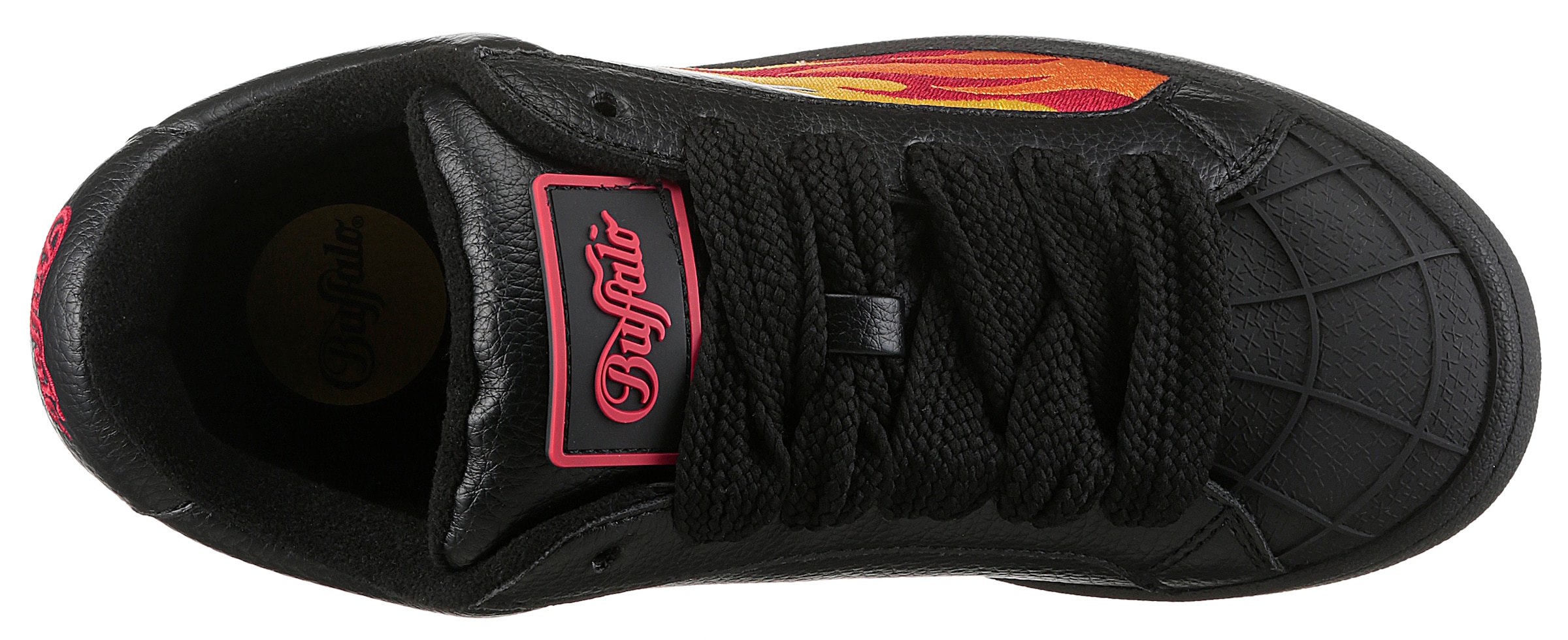Buffalo Sneaker »LIBERTY«, Freizeitschuh, Schnürschuh, Halbschuh mit trendigem Flammenmotiv