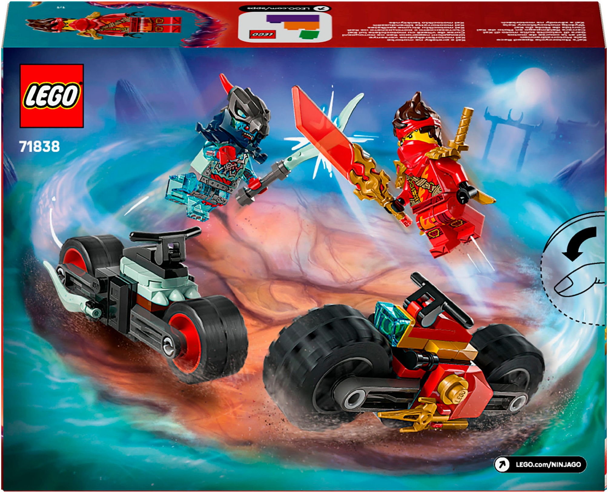 LEGO® Konstruktionsspielsteine »Kais Motorradrennen (71838), LEGO Ninjago«, (79 St.), Made in Europe