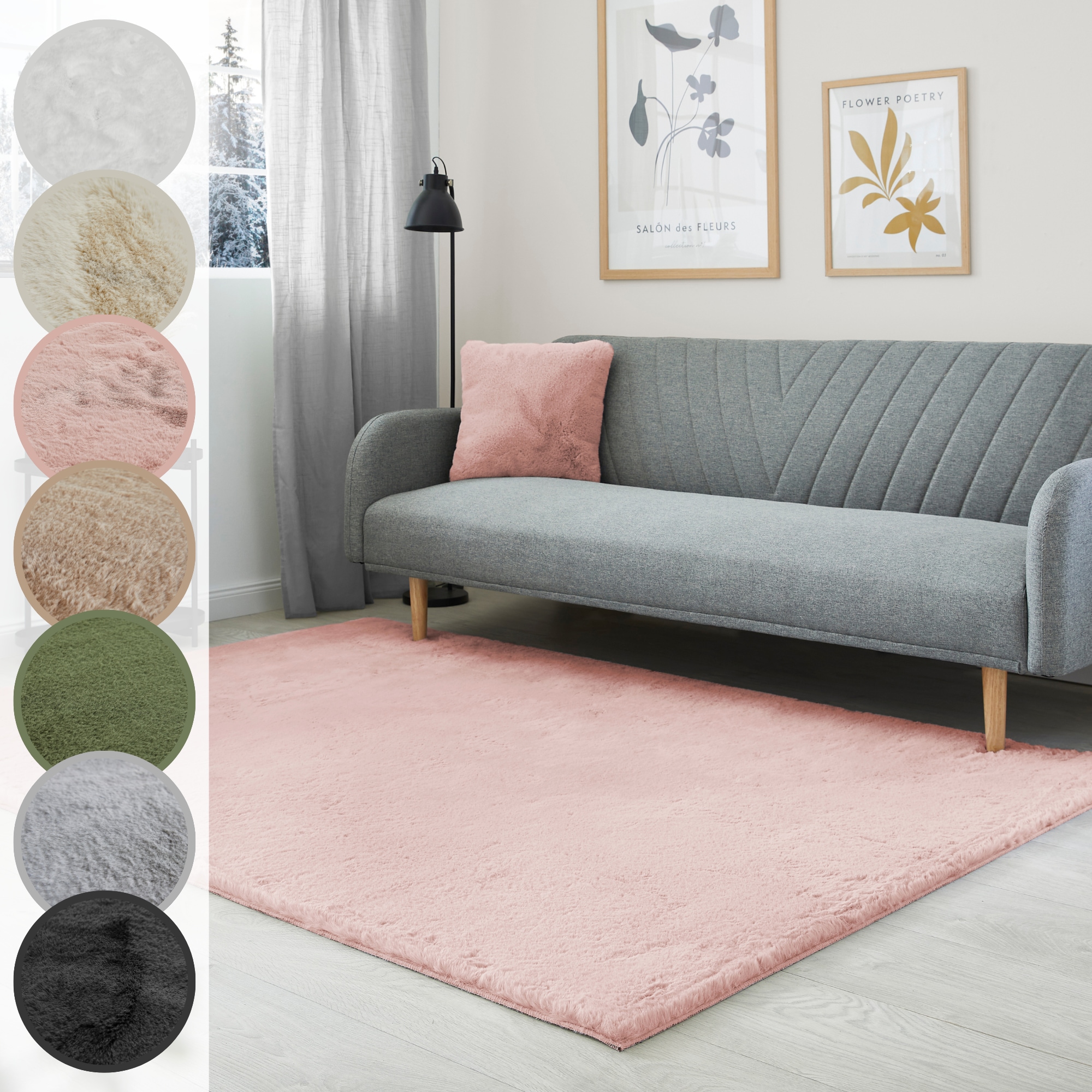 LUXOR living Fellteppich »Novara«, rechteckig, 30 mm Höhe, Kunstfell, Kanin günstig online kaufen