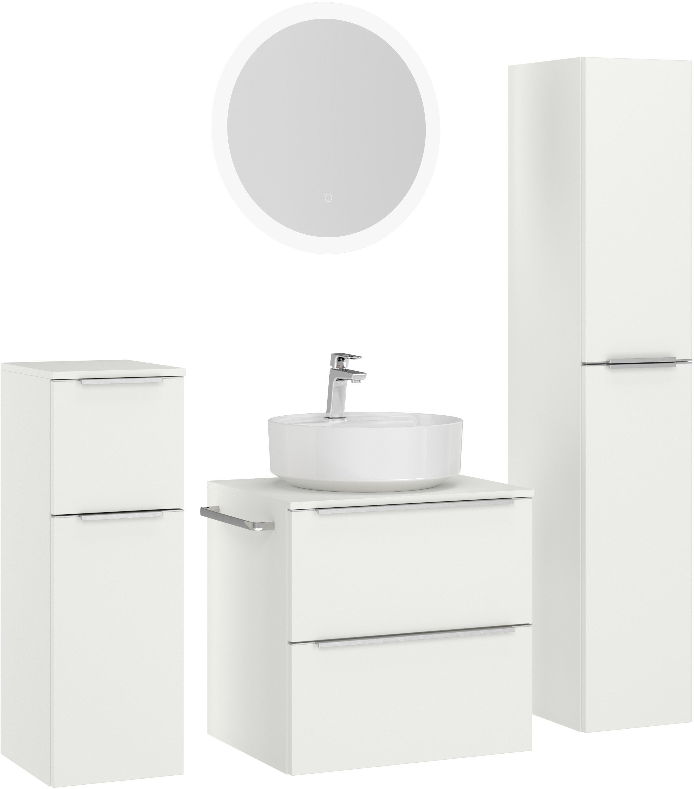 nobilia® Badmöbel-Set »Alvene« vormontiert, mit Soft-Close, 4 Stk. tlg. günstig online kaufen