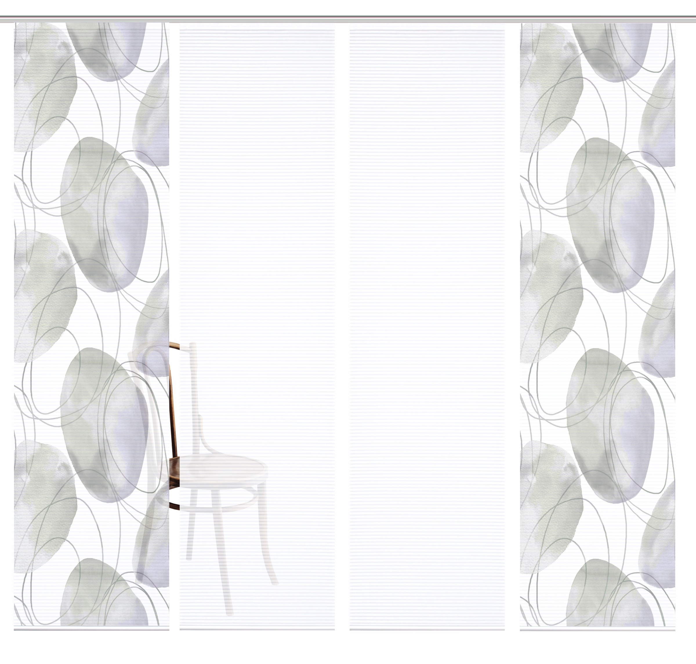 HOME in green Schiebegardine »ELLRIK« Paneelwagen 4 Stk. tlg. Bambusoptik, günstig online kaufen