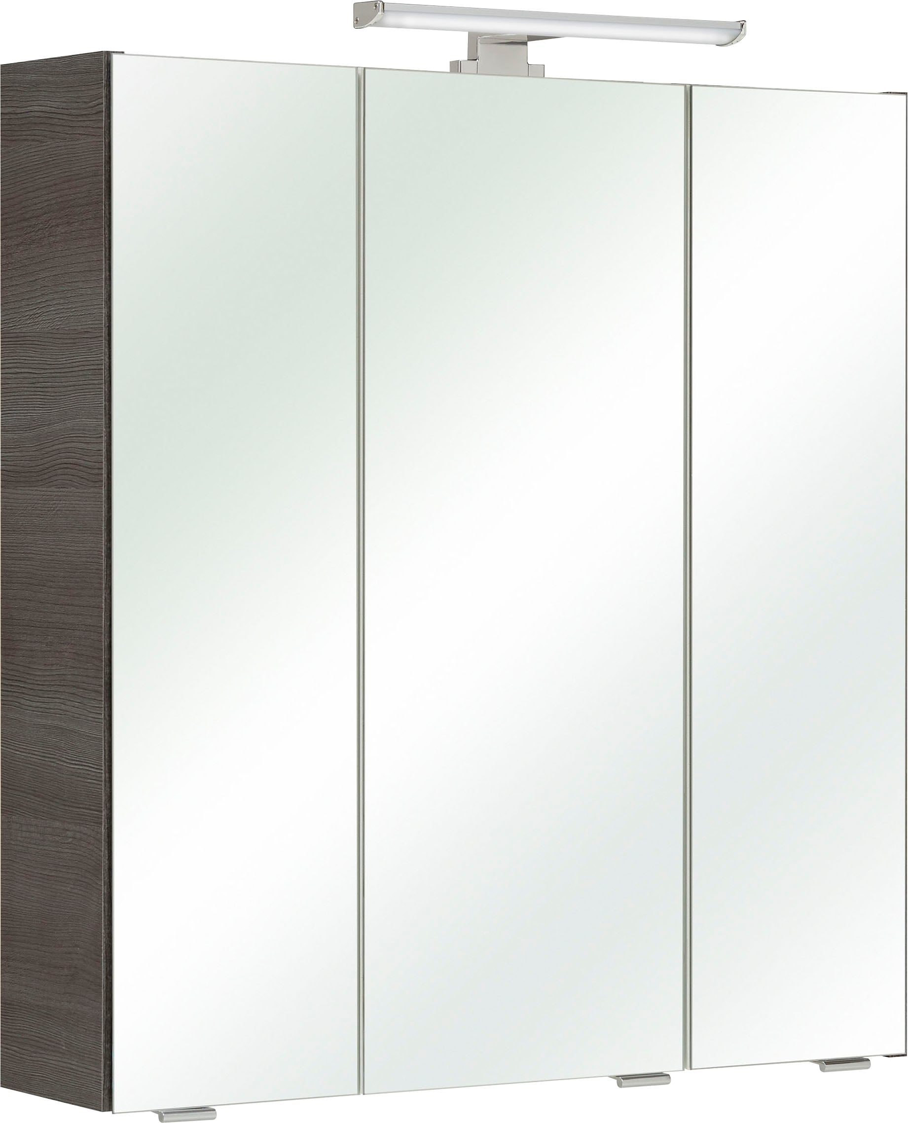 PELIPAL Spiegelschrank cm, »Quickset«, Rechnung Schalter-/Steckdosenbox kaufen auf Breite 65 LED-Beleuchtung, 3-türig